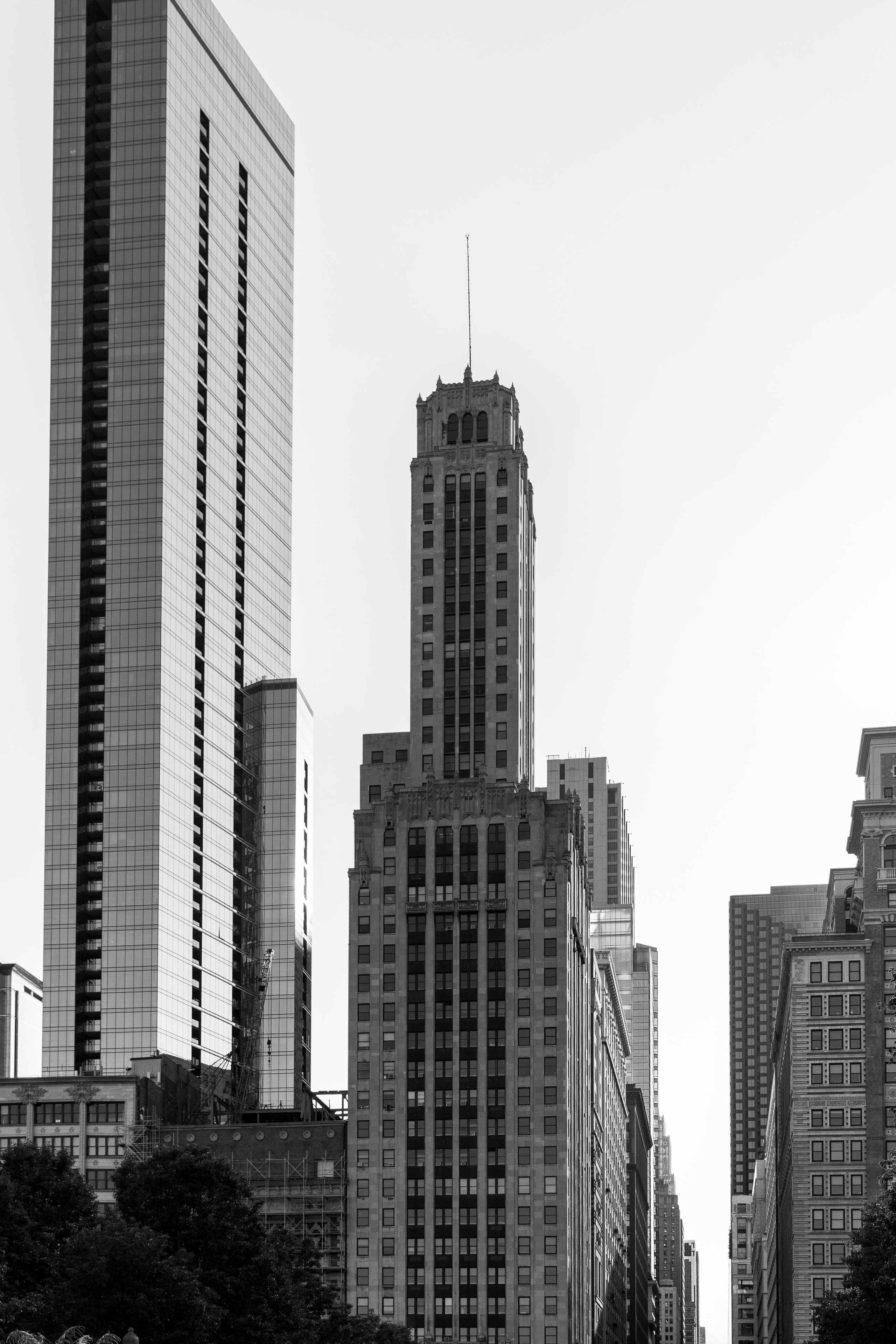 Формы и архитектоника зданий и сооружений города Чикаго в штате Иллинойс в США