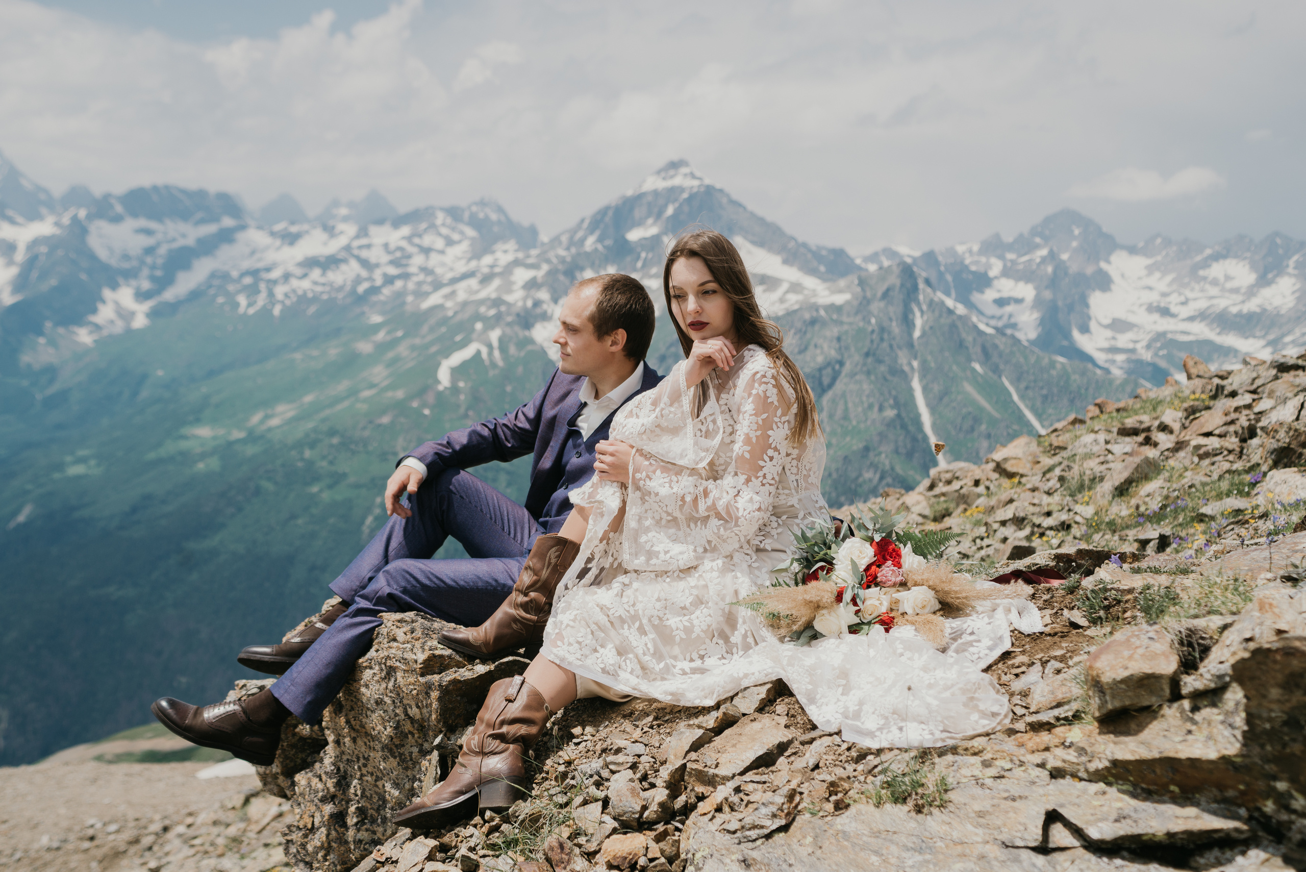 Даня + Настя Домбай. Backpackweddings фотограф и видеограф Ростов-на-Дону Сочи