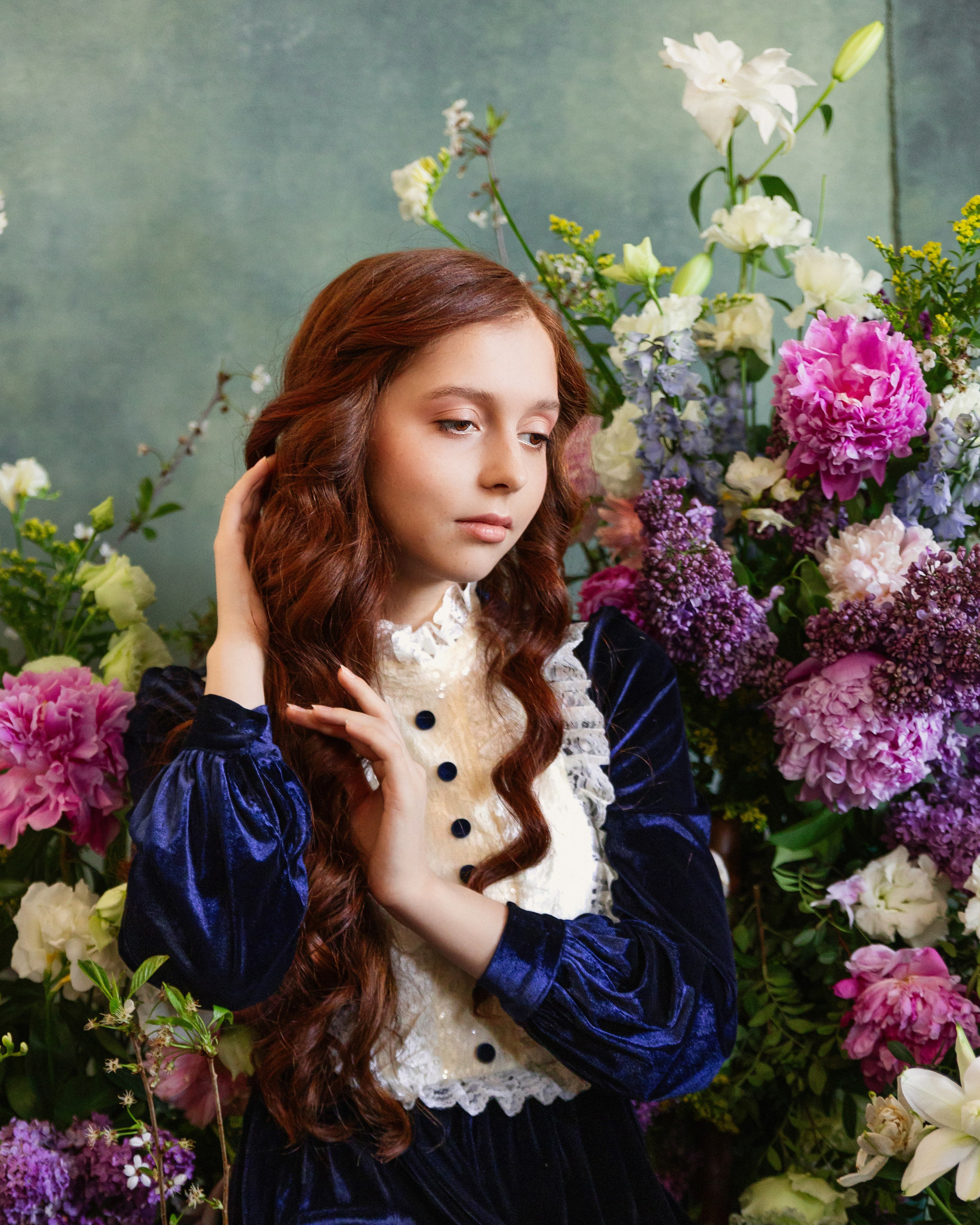 Волшебная портретная фотосессия в живых цветах. Трубинова Екатерина | Семейный фотограф | Москва