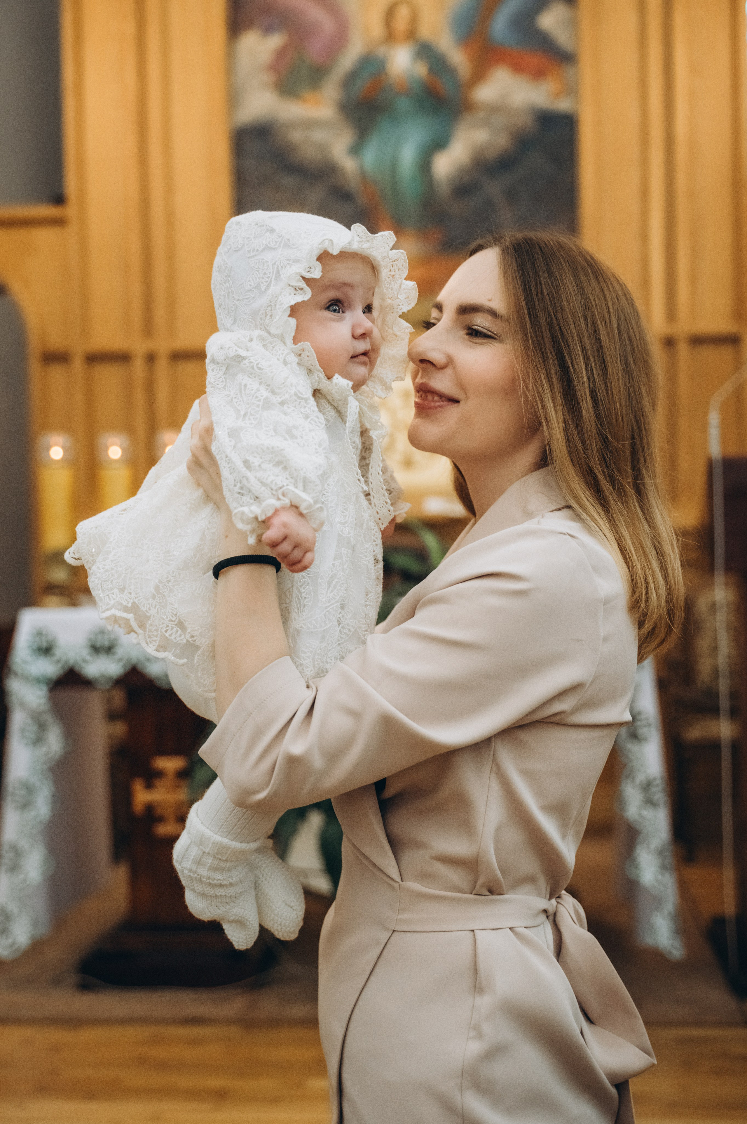 Крещение Эмили (Золотогорский костёл Пресвятой Троицы). Семейный фотограф в Минске Дарья Дреко