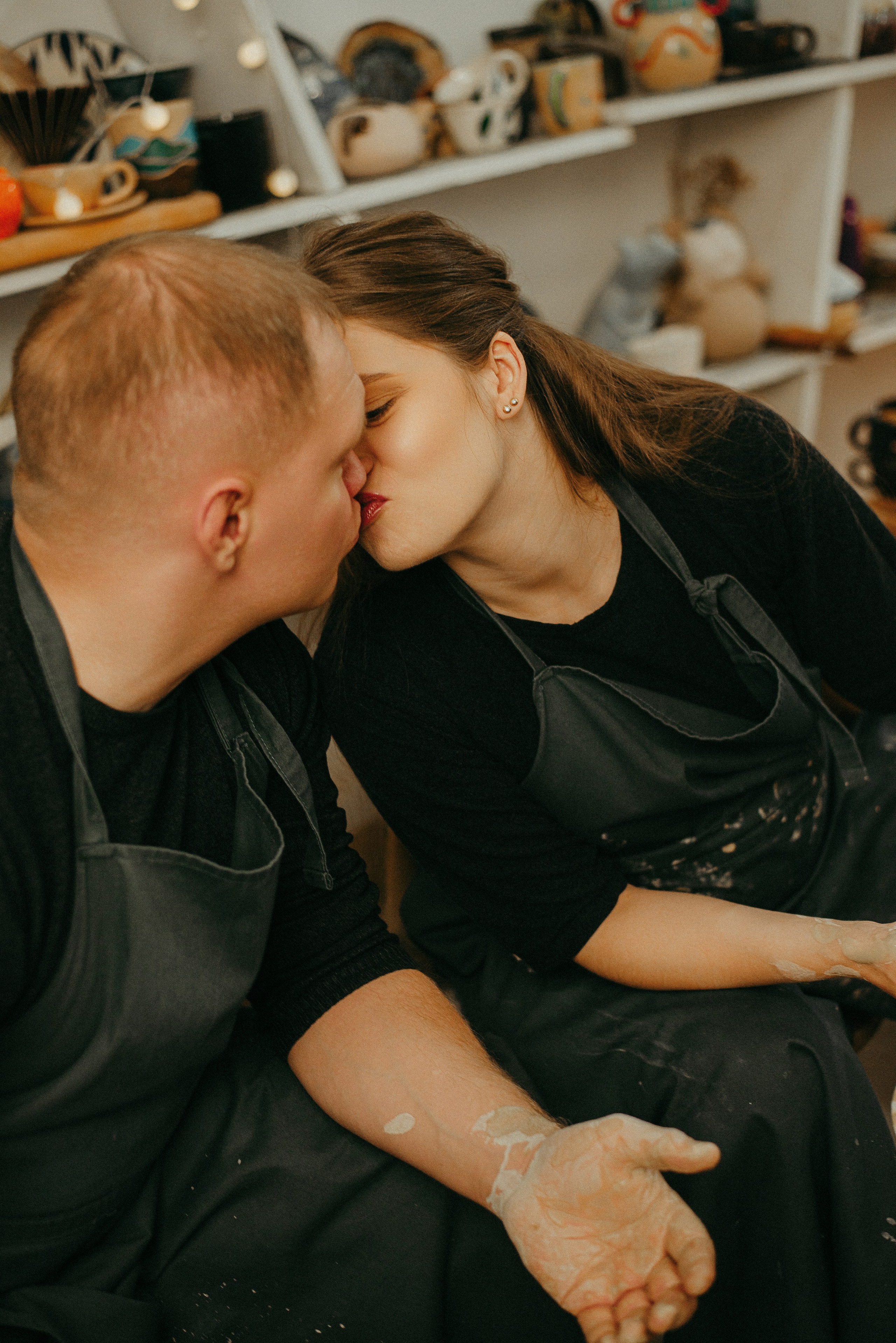 Троицкие в гончарной мастерской. Семейный и детский фотограф Иваново Ксения Азаренкова