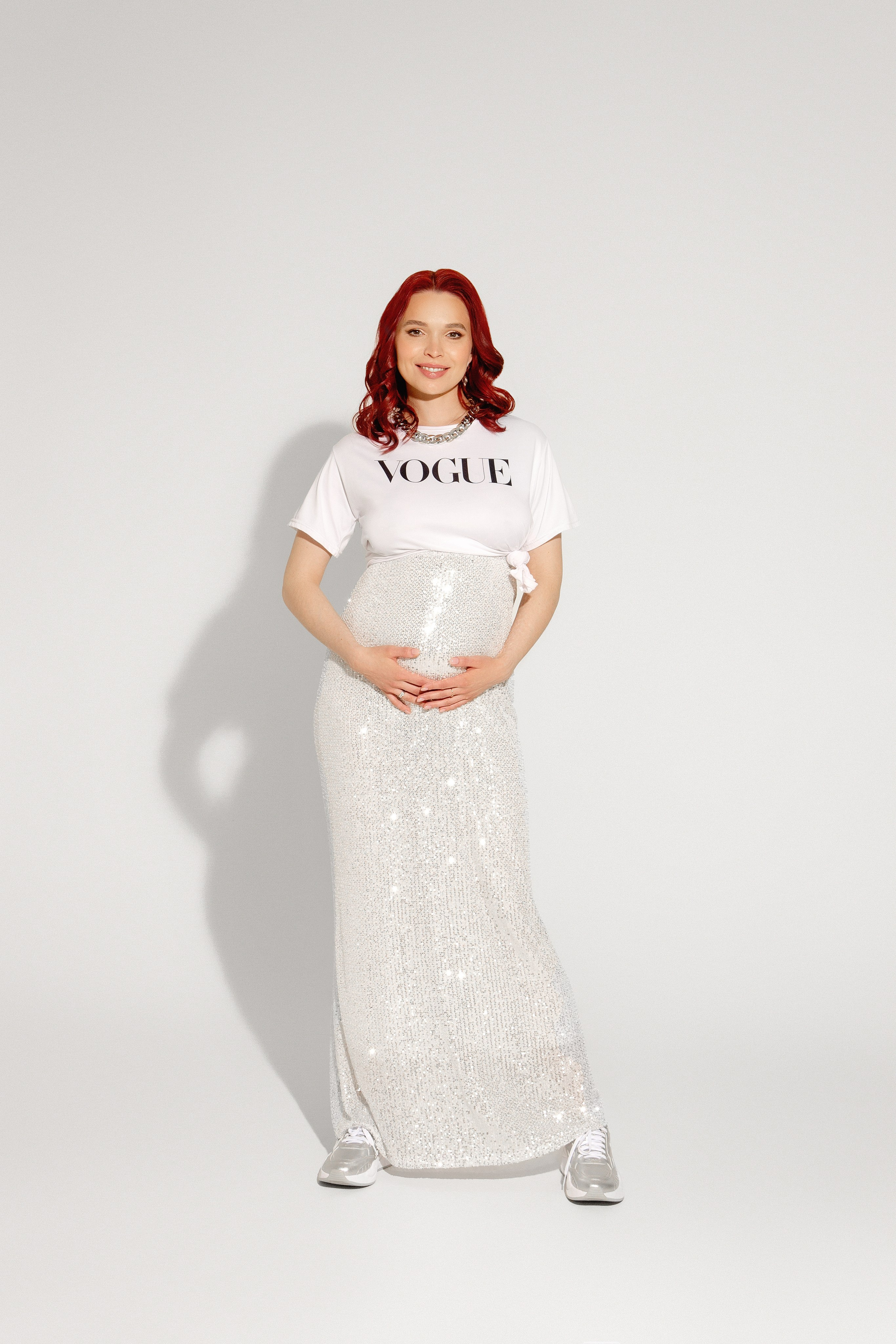 Юбка с пайетками, размер 44-48. Фотограф беременности в Екатеринбурге Илона Филатьева