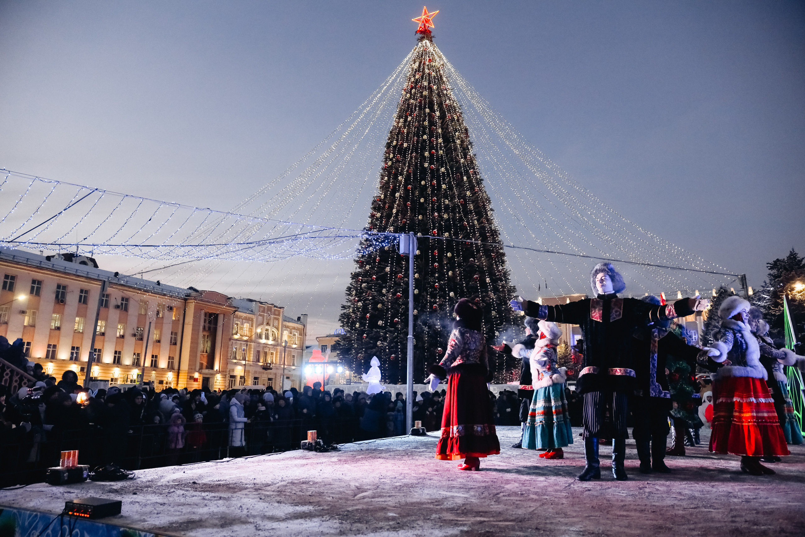 Открытие городской ёлки г. Улан-Удэ. Свадебный и семейный фотограф в Улан-Удэ