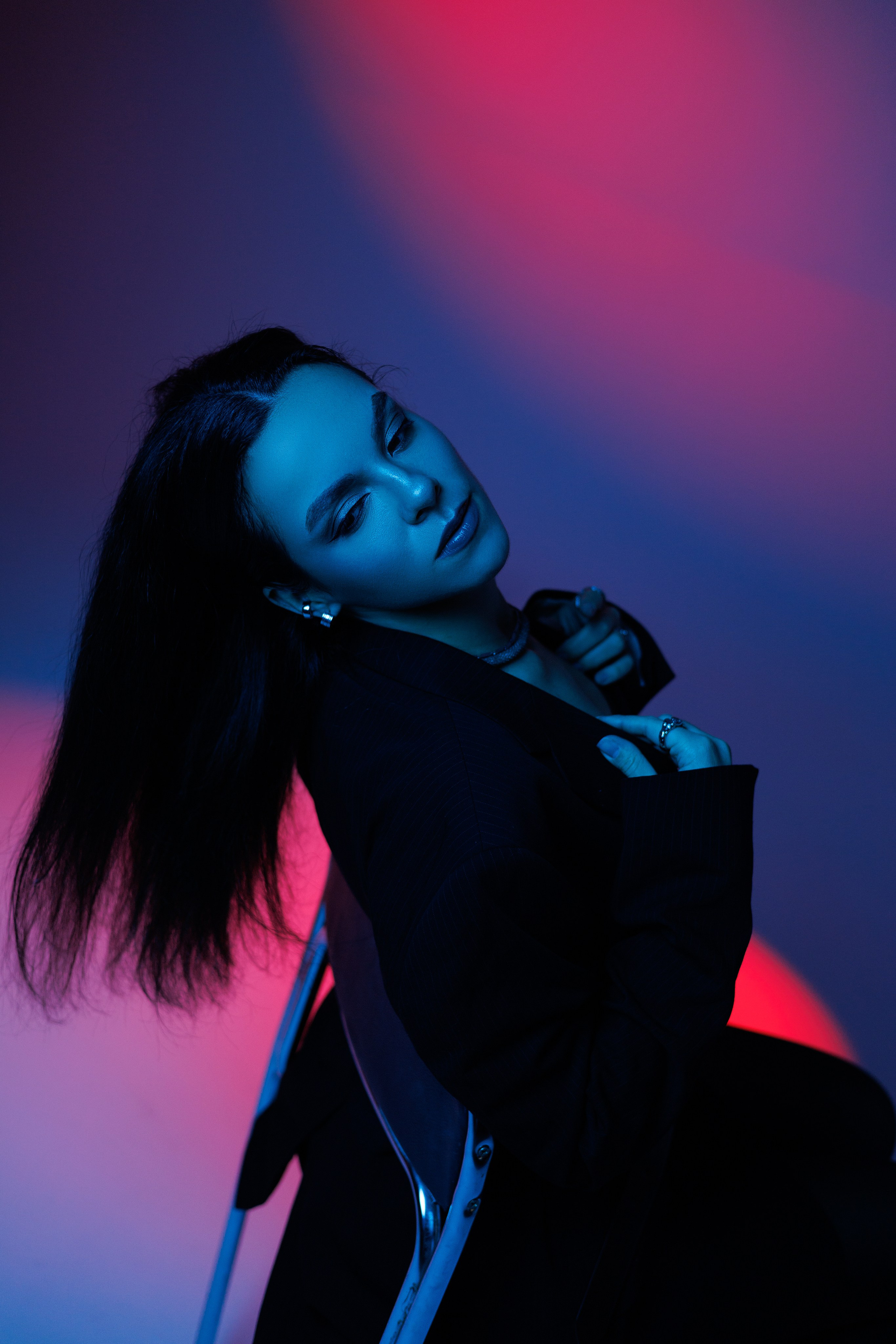 Цветной свет и фигуры. Фотограф Минск