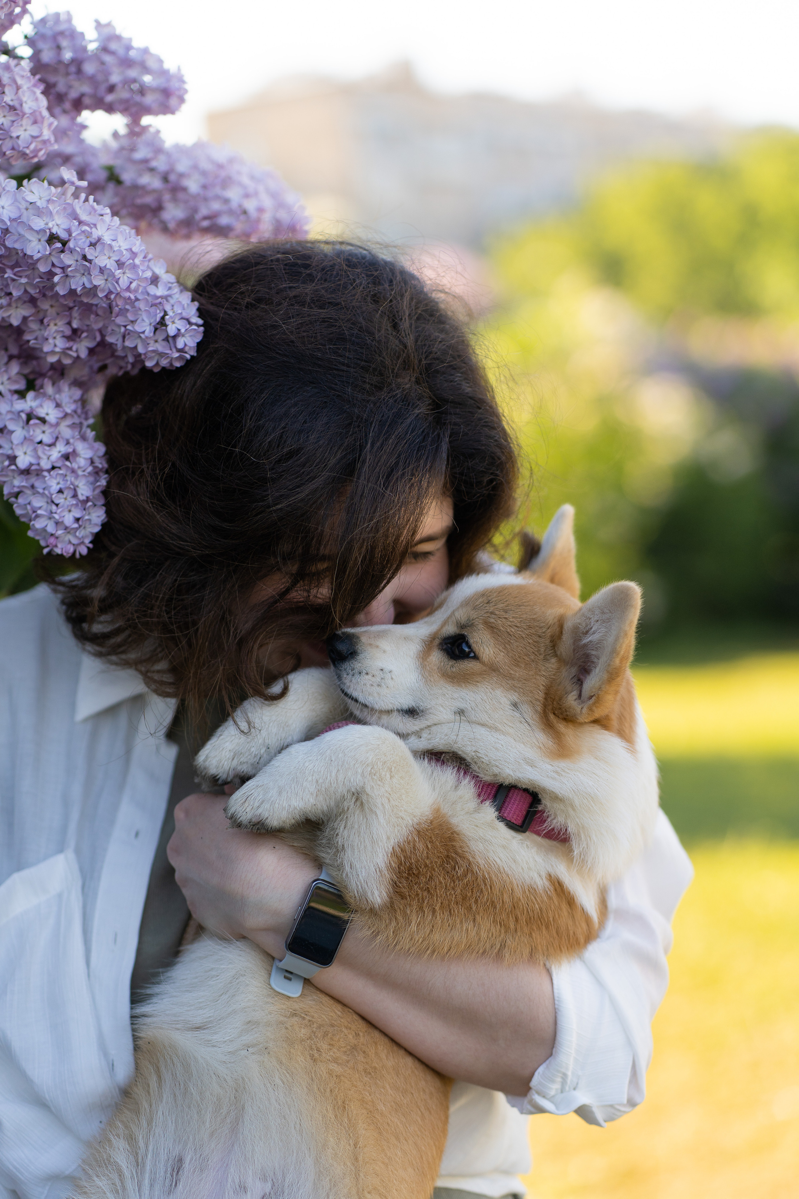 Полина и Стеша, Сиреневый сад. Свадебный фотограф в Москве Анна Полушина