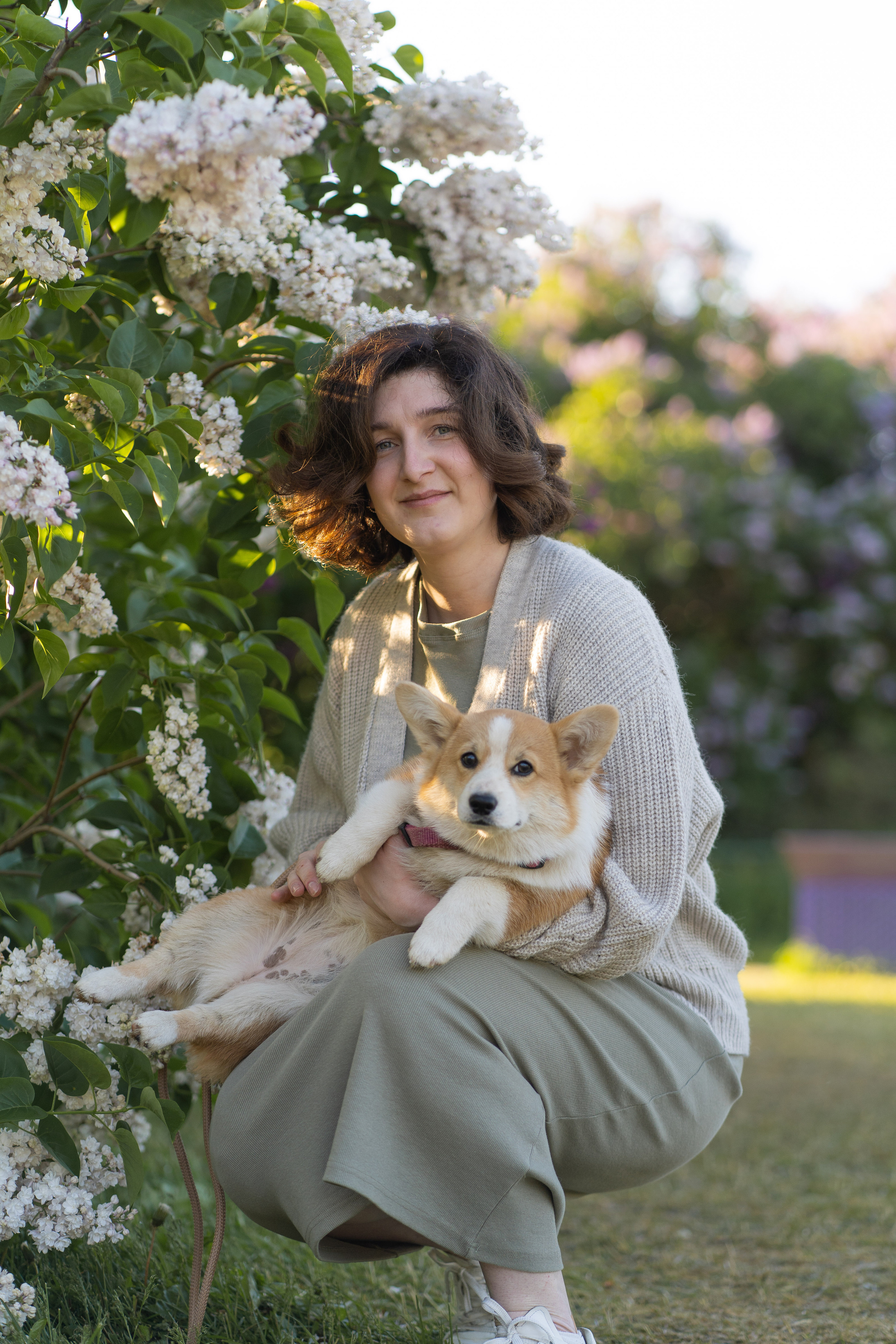 Полина и Стеша, Сиреневый сад. Свадебный фотограф в Москве Анна Полушина
