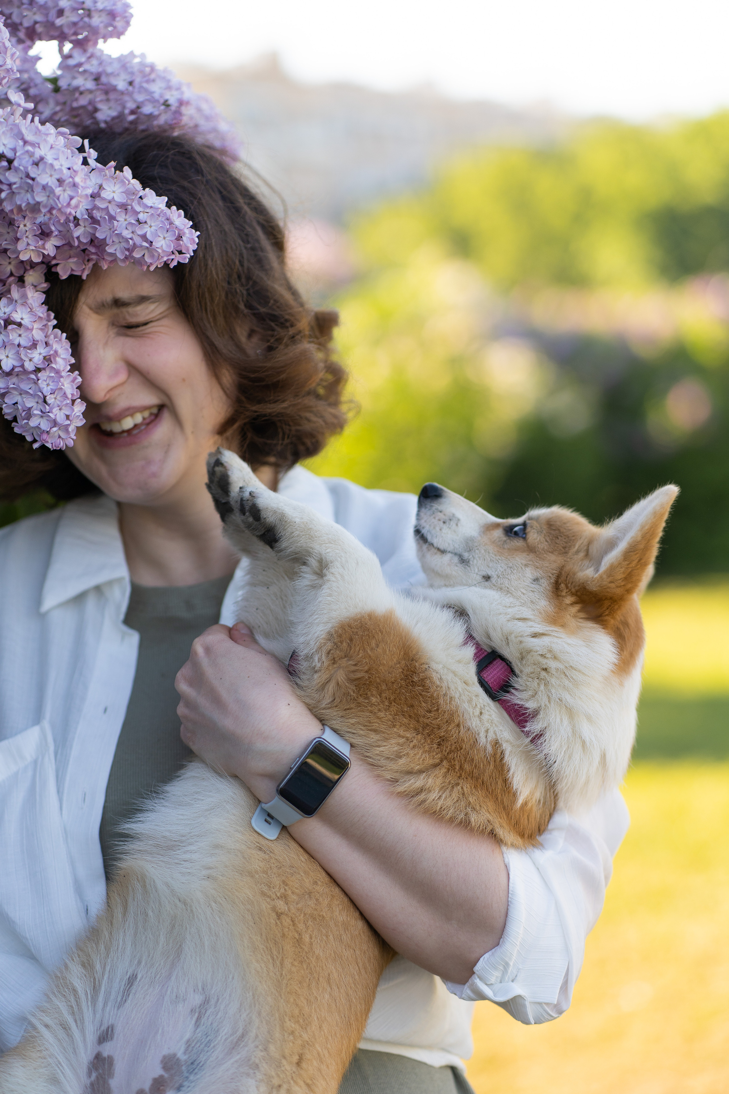 Полина и Стеша, Сиреневый сад. Свадебный фотограф в Москве Анна Полушина