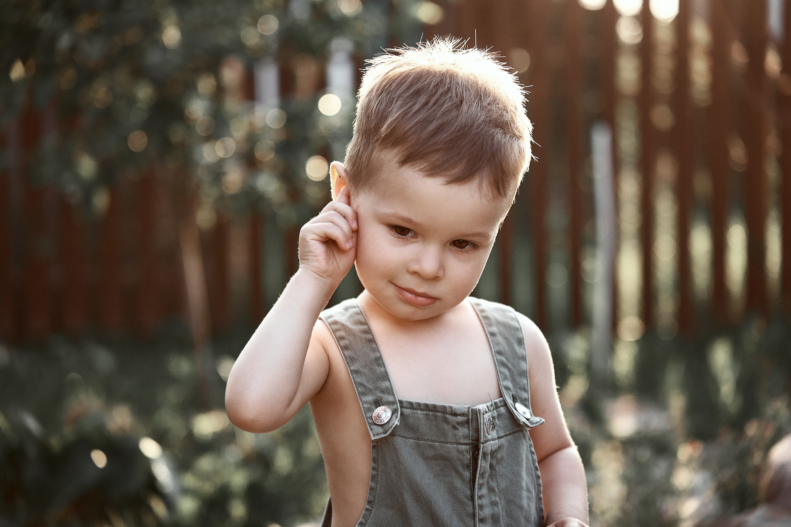 Фотосессия на закате на даче