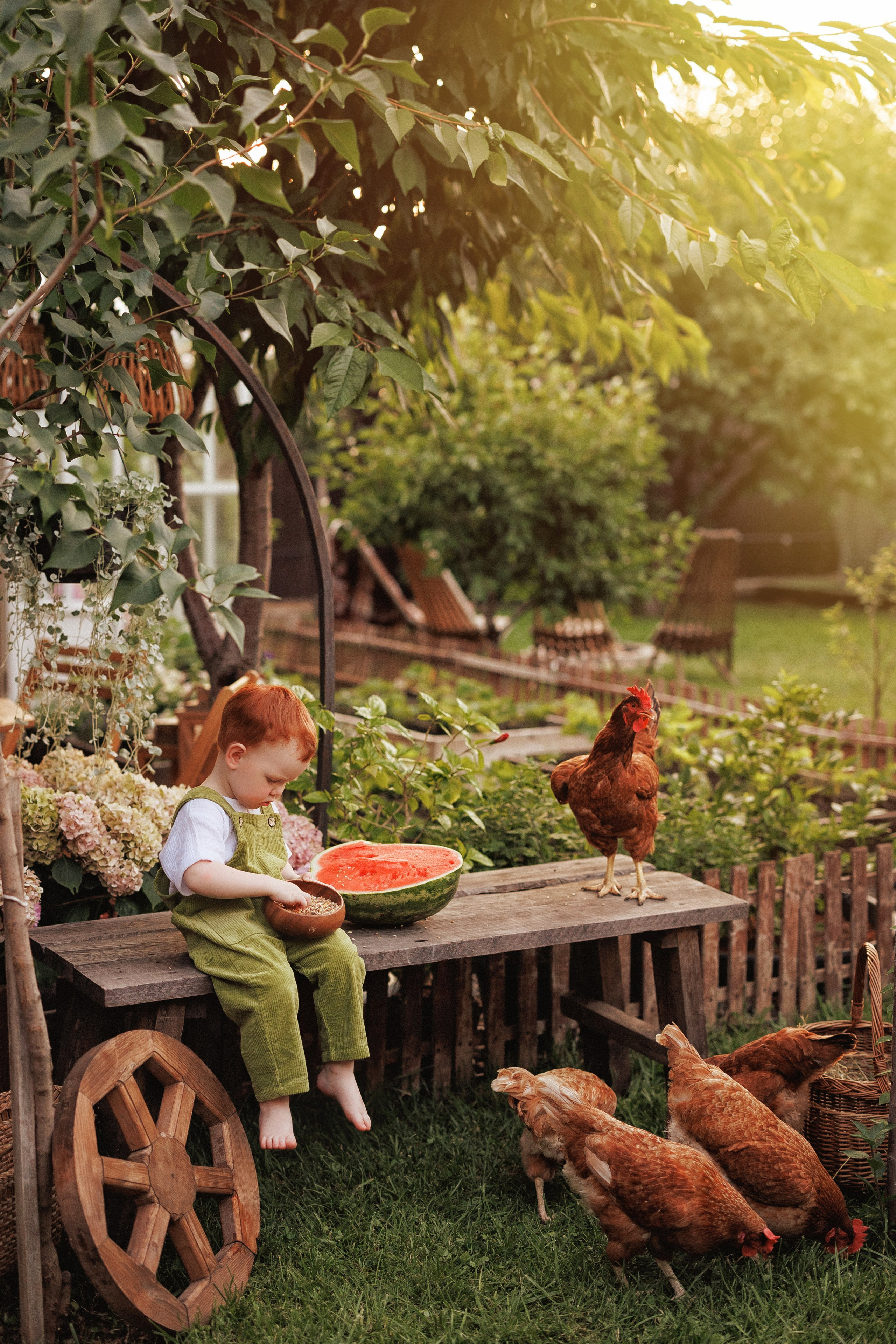 Семейная фотосессия в деревенском стиле, фотостудия «Теплица», город Краснодар. Семейный и детский фотограф в Краснодаре Анна Трашкова