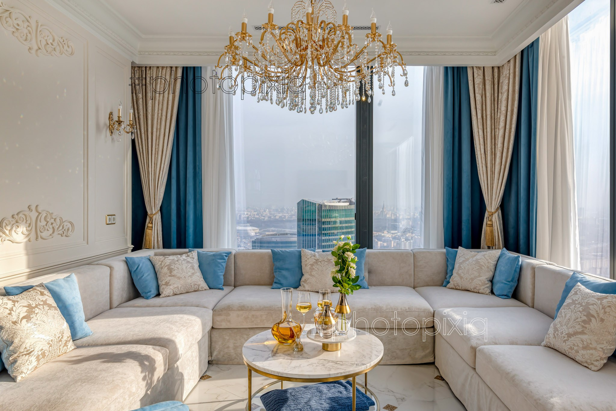 Интерьерная съёмка апартаментов в Neva Towers. Интерьерная съёмка и виртуальные туры — Интерьерный фотограф Кузнецов Сергей (photopixiq)