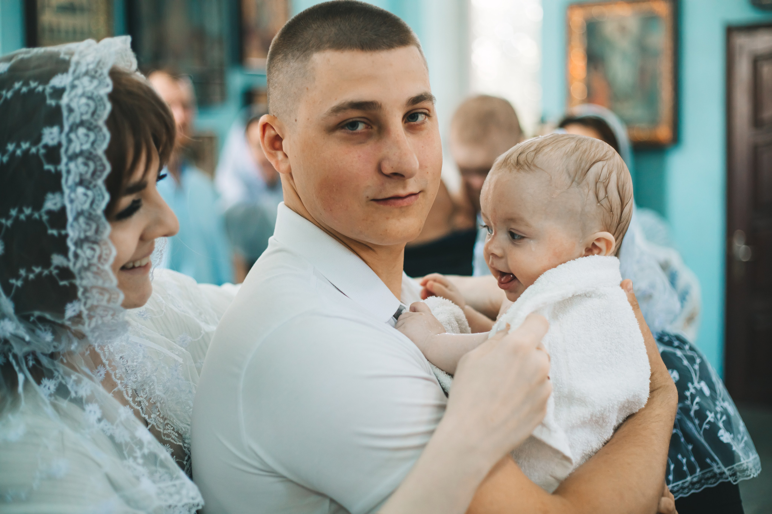 Съемка таинства крещения в Тихорецке. Свадебный и семейный фотограф в Краснодарском крае Мария Данилкина