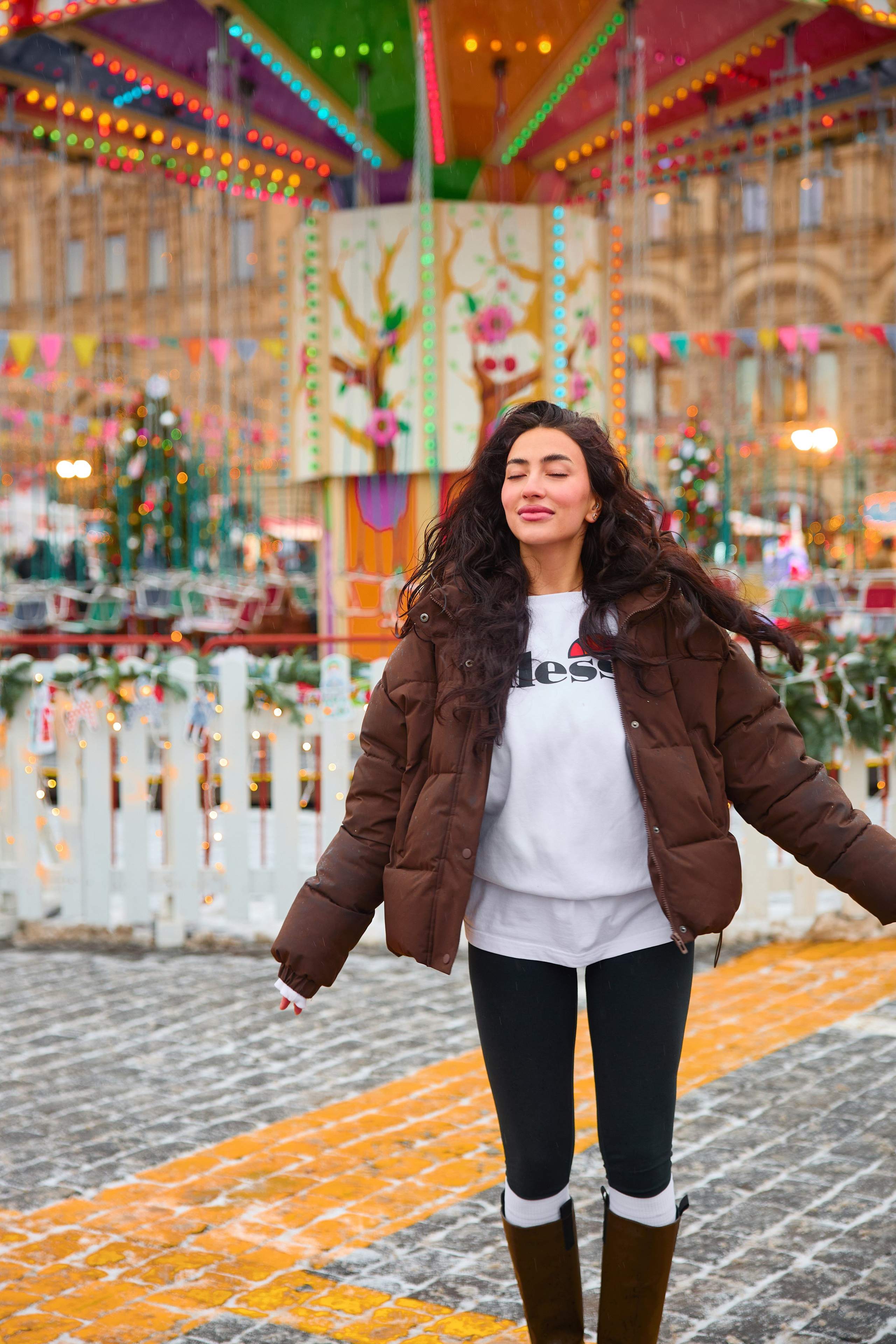 Зимняя уличная фотоессия. Фотограф Москва Карпова Евгения