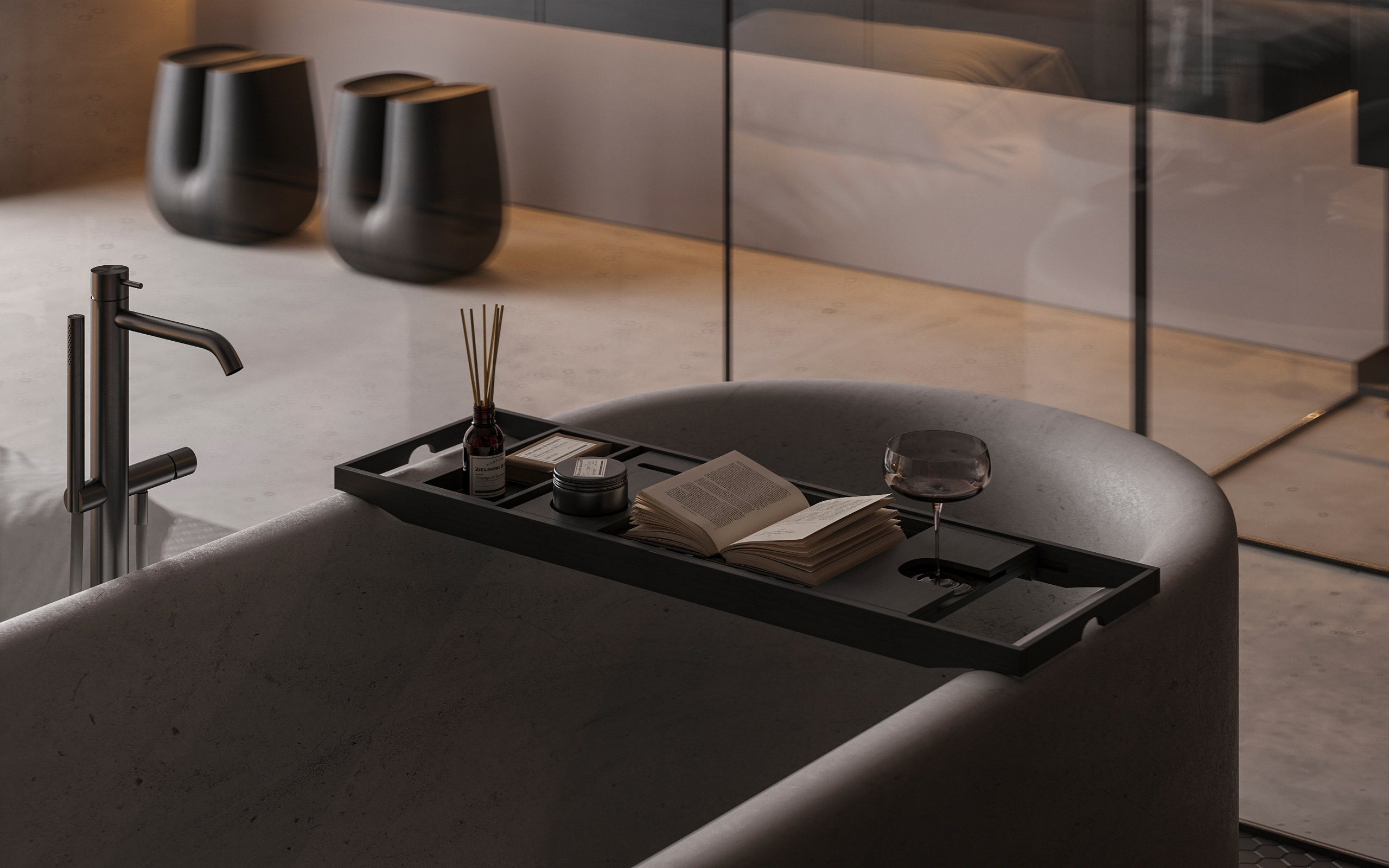 LUXURIOUS SIMPLICITY | BLACK CONCEPT. Interior Visualization by Valerie Stetyukevich