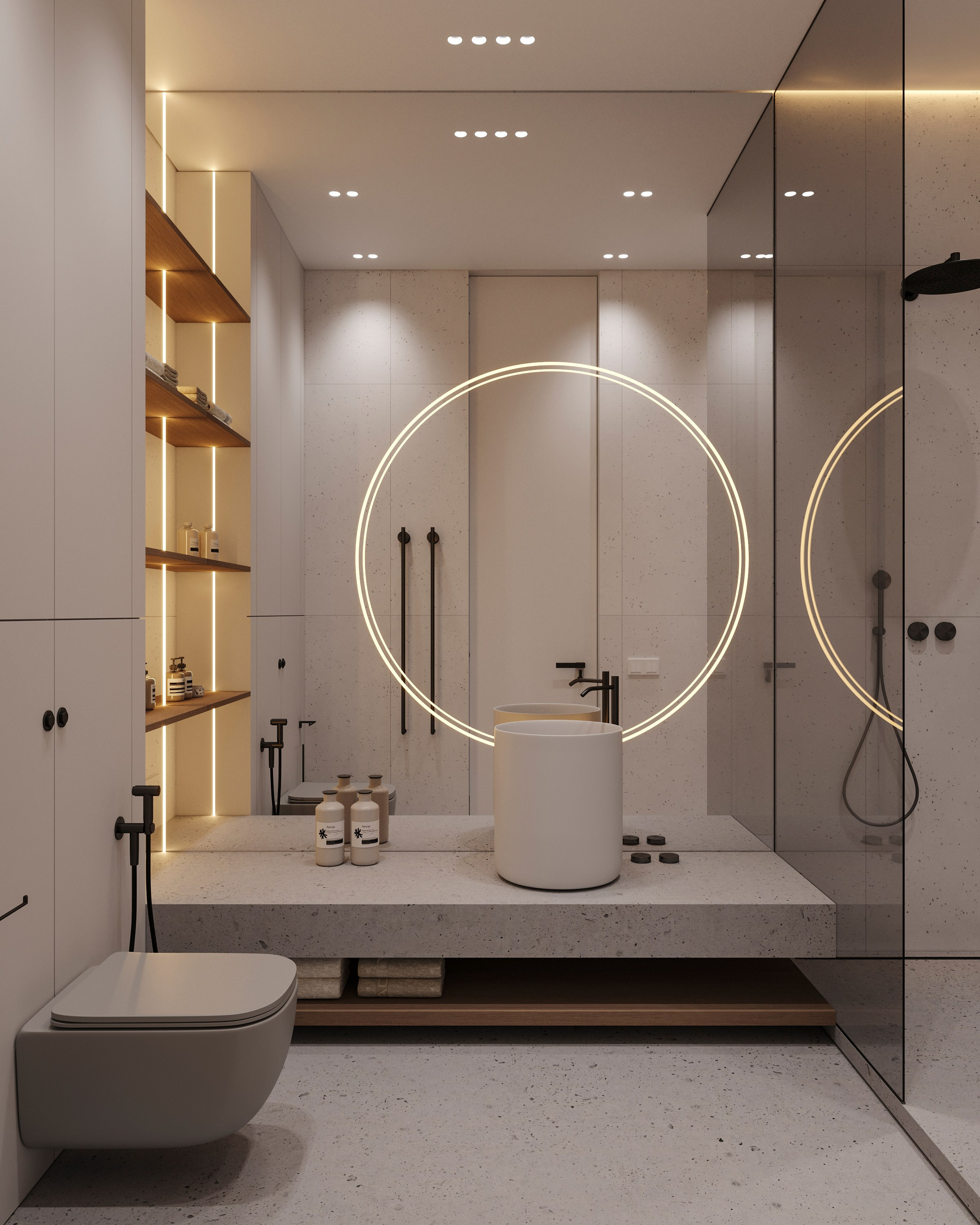 CONCRETE | DESIGNER ANNE KIREEVA. Interior Visualization by Valerie Stetyukevich