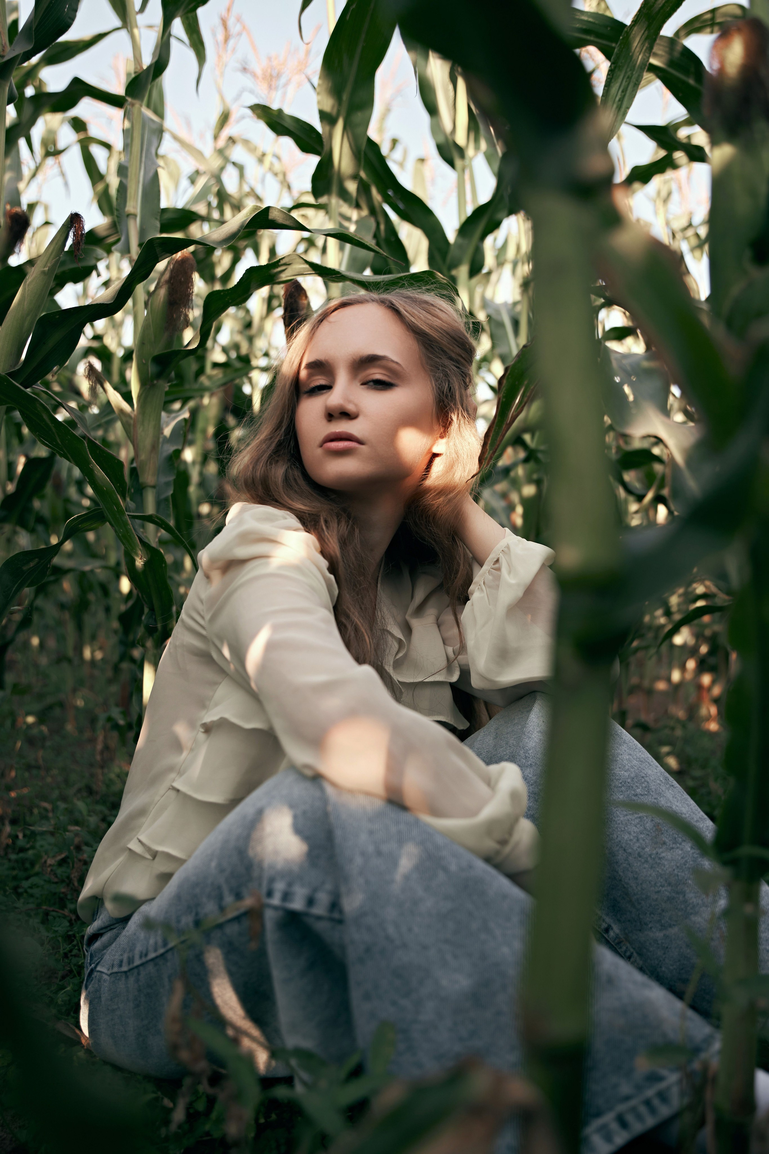 Fashion на кукурузном поле. Фотограф Алексей Яковлев