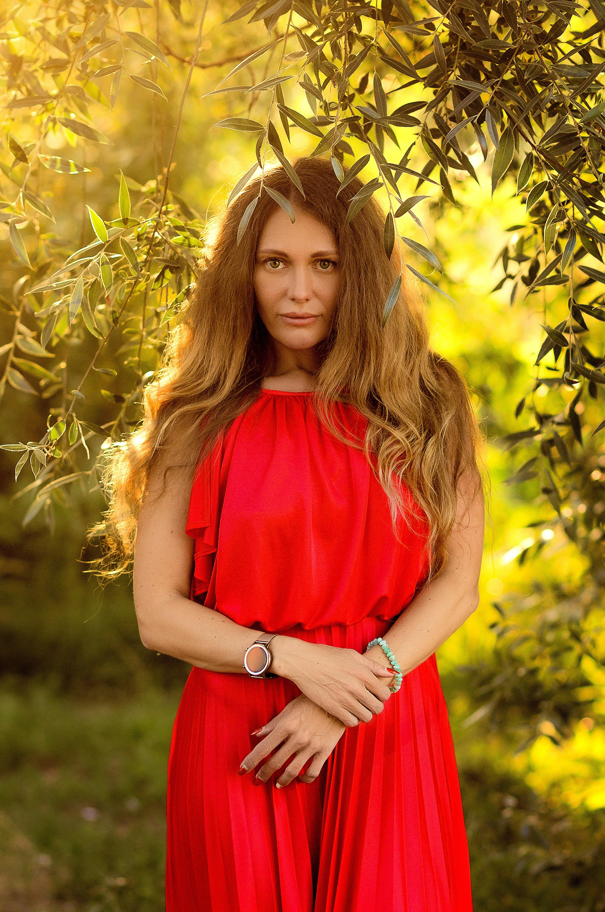 Портретная фотосессия на природе на закате