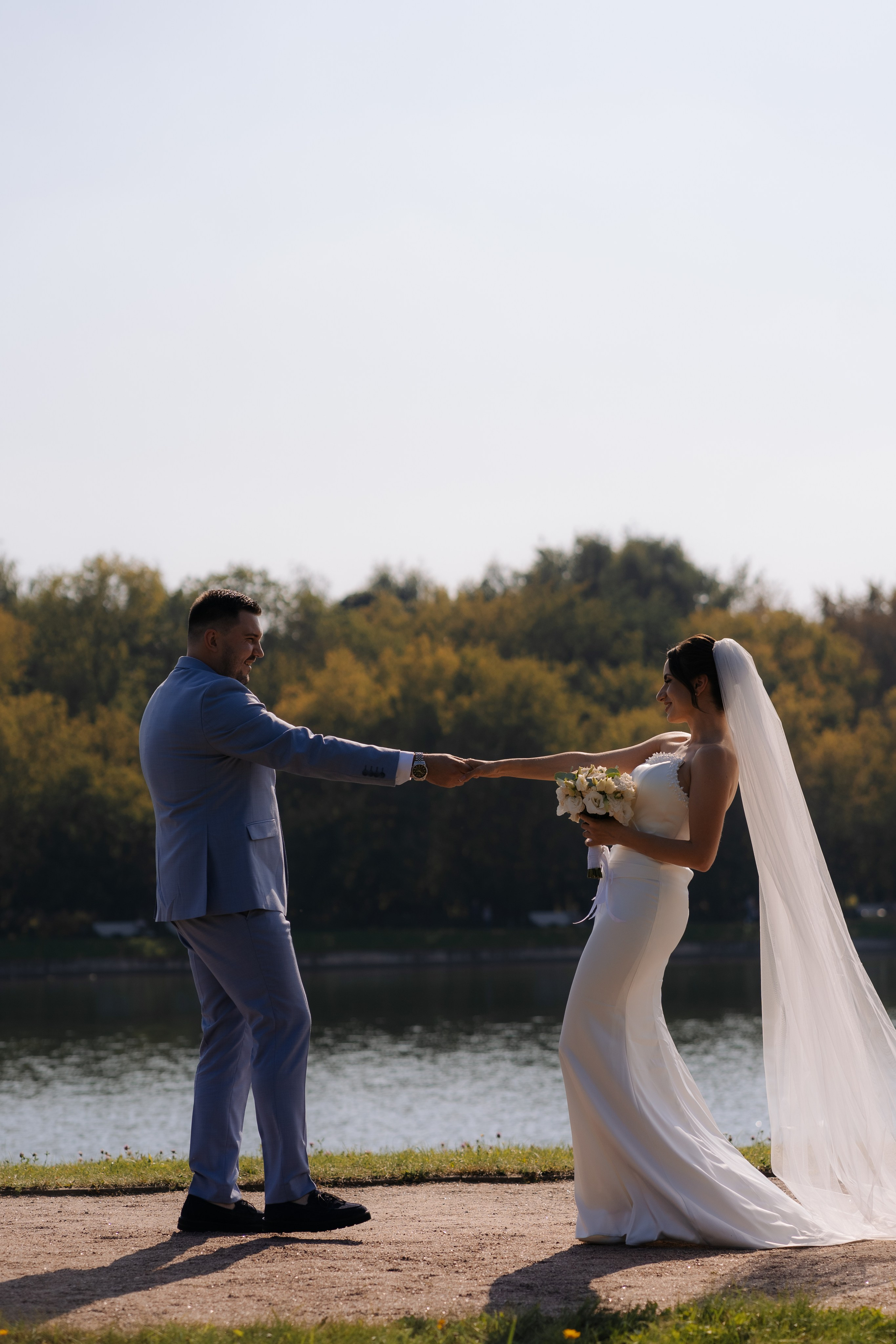 Свадебная фотосессия в Москве, парк Кусково. Свадебный фотограф в Москве Анна Полушина