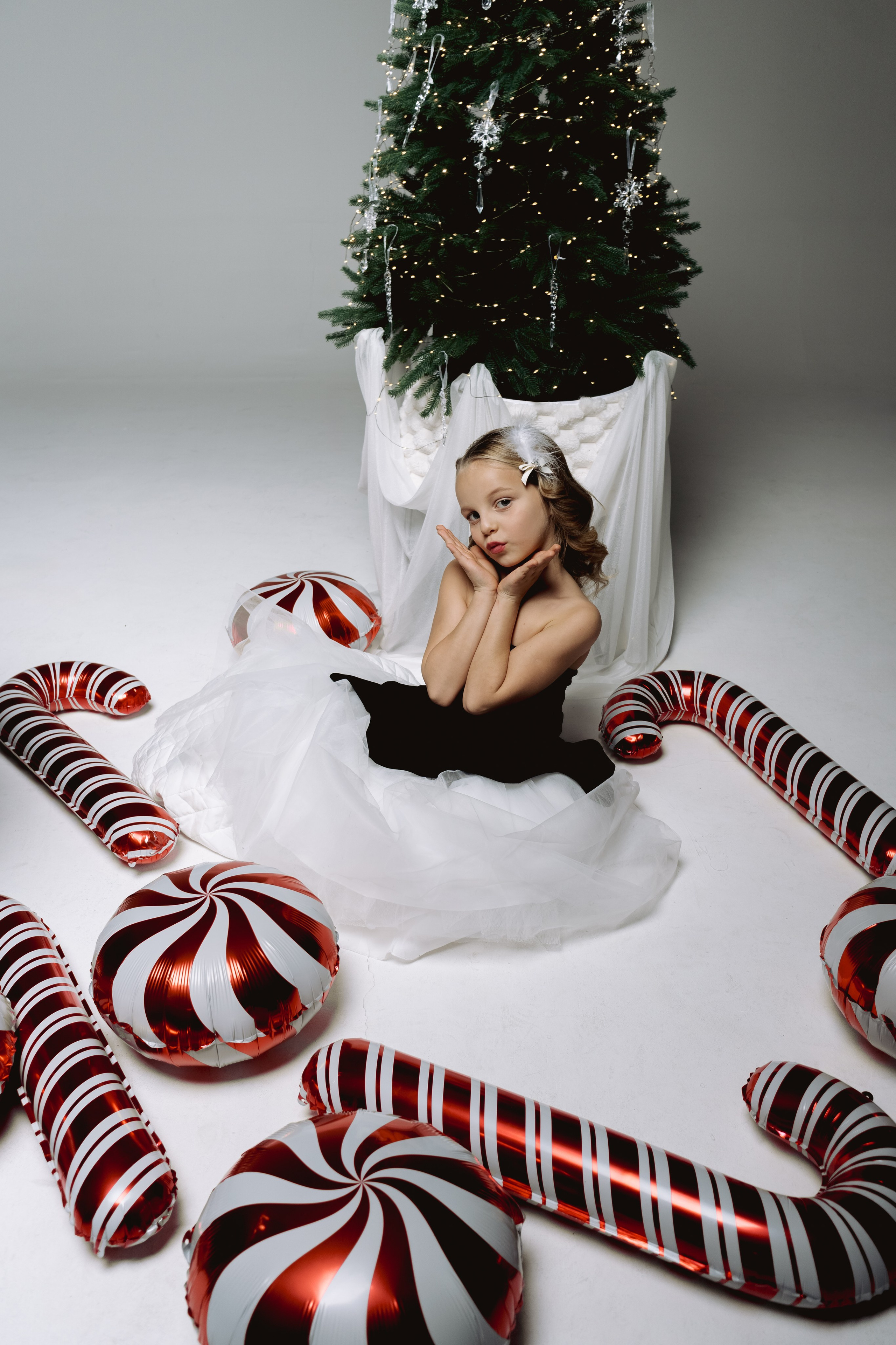 Новогодняя семейная фотосессия в студии Шанхая и Пекина | Мама и дети