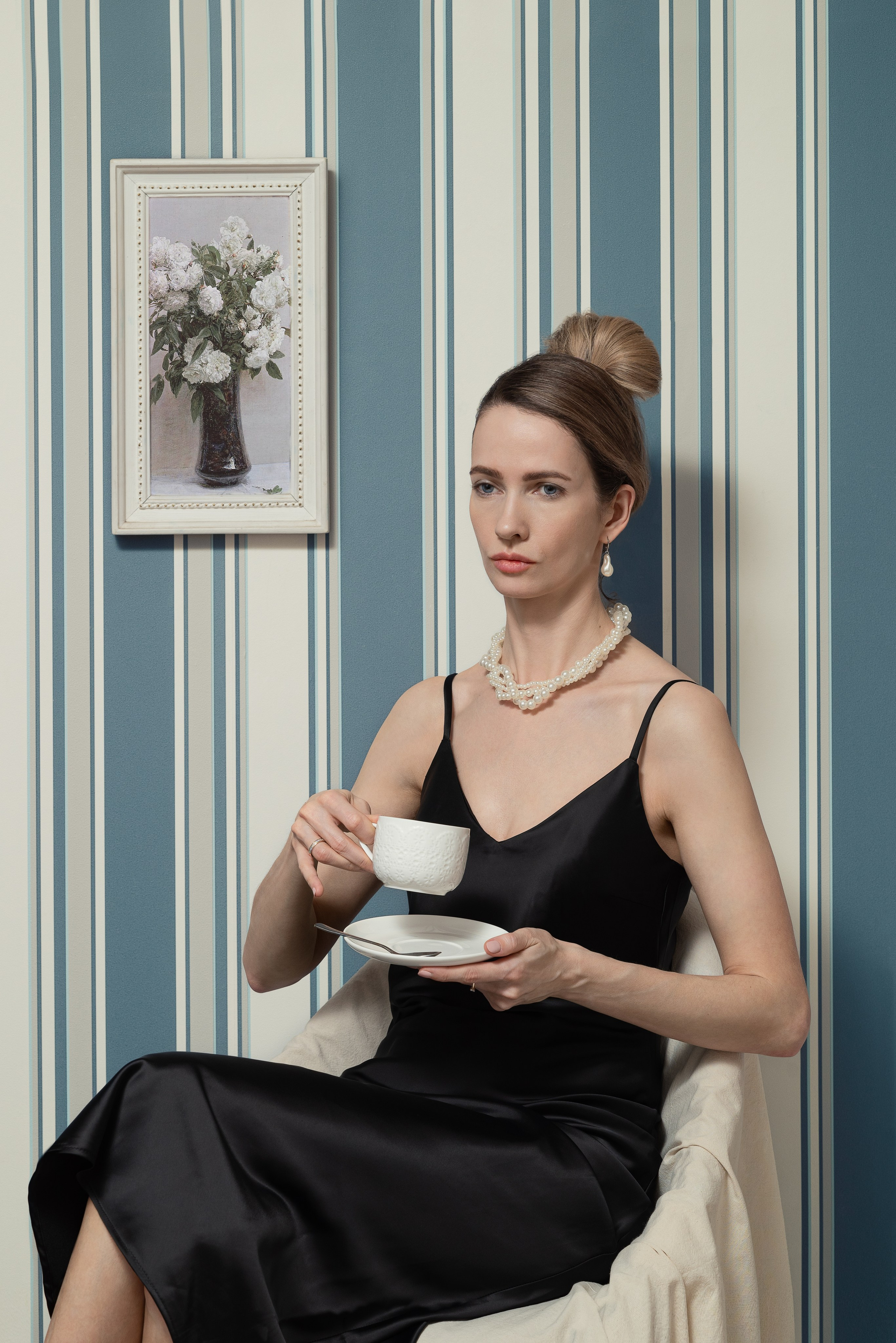 Арт портрет , стилизация "Завтрак у Тиффани"