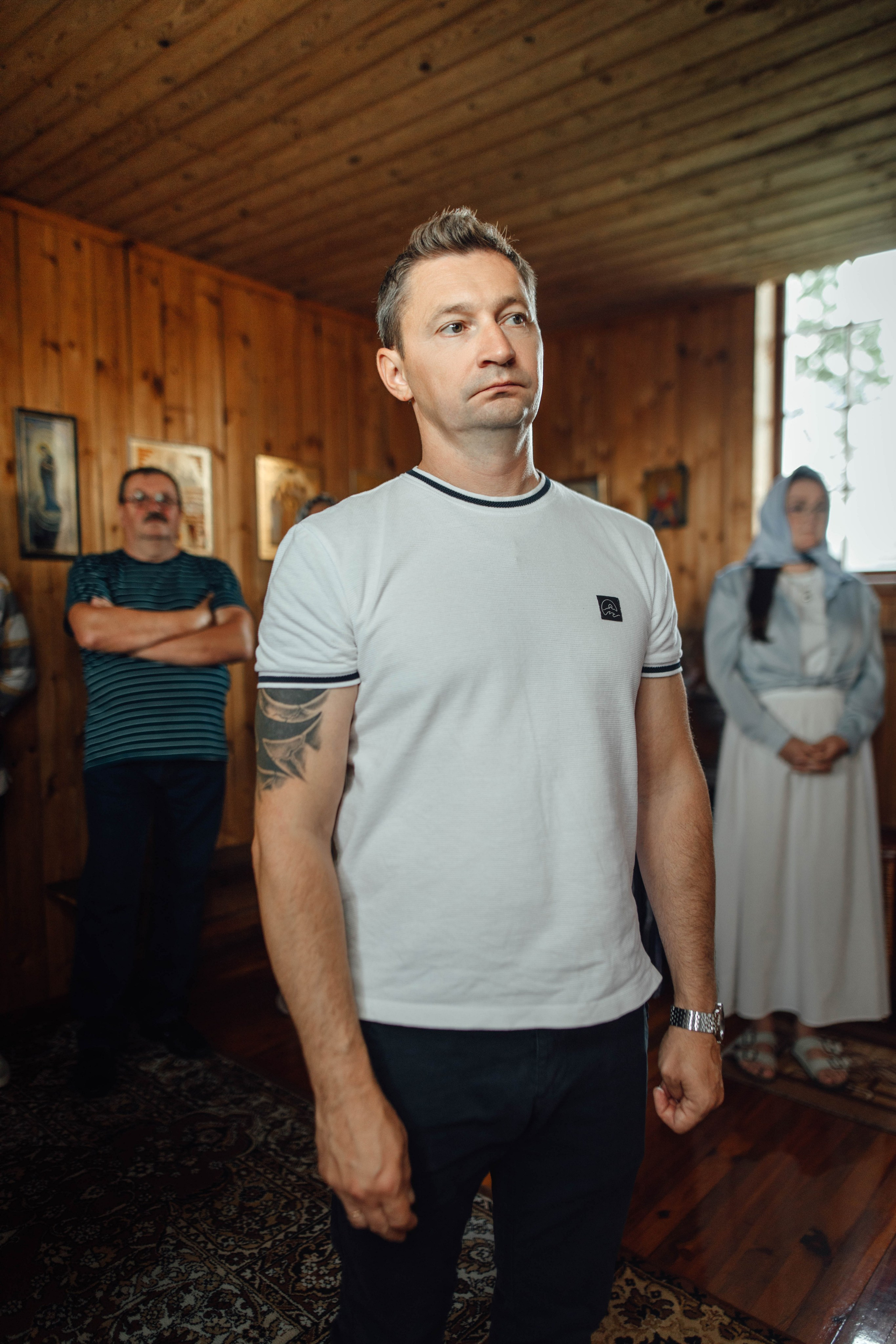 Крещение Тимофея, д. Киевец, храм Святой Троицы, август 2025