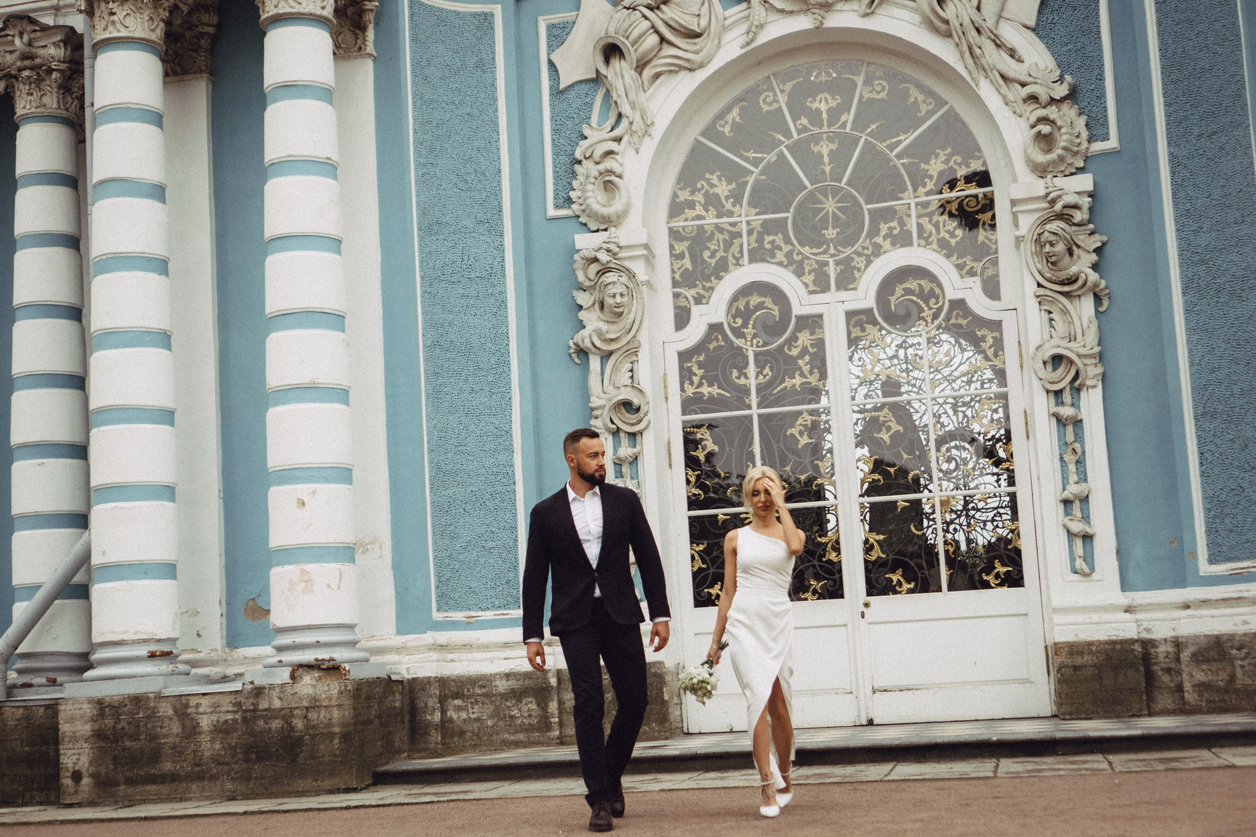 СВАДЕБНАЯ ИСТОРИЯ В ГОРОДЕ ПУШКИН ВОЗЛЕ ЕКАТЕРИНИНСКОГО ДВОРЦА И В ПАРКЕ. Профессиональный фотограф, Санкт-Петербург — Виктория Богомолова