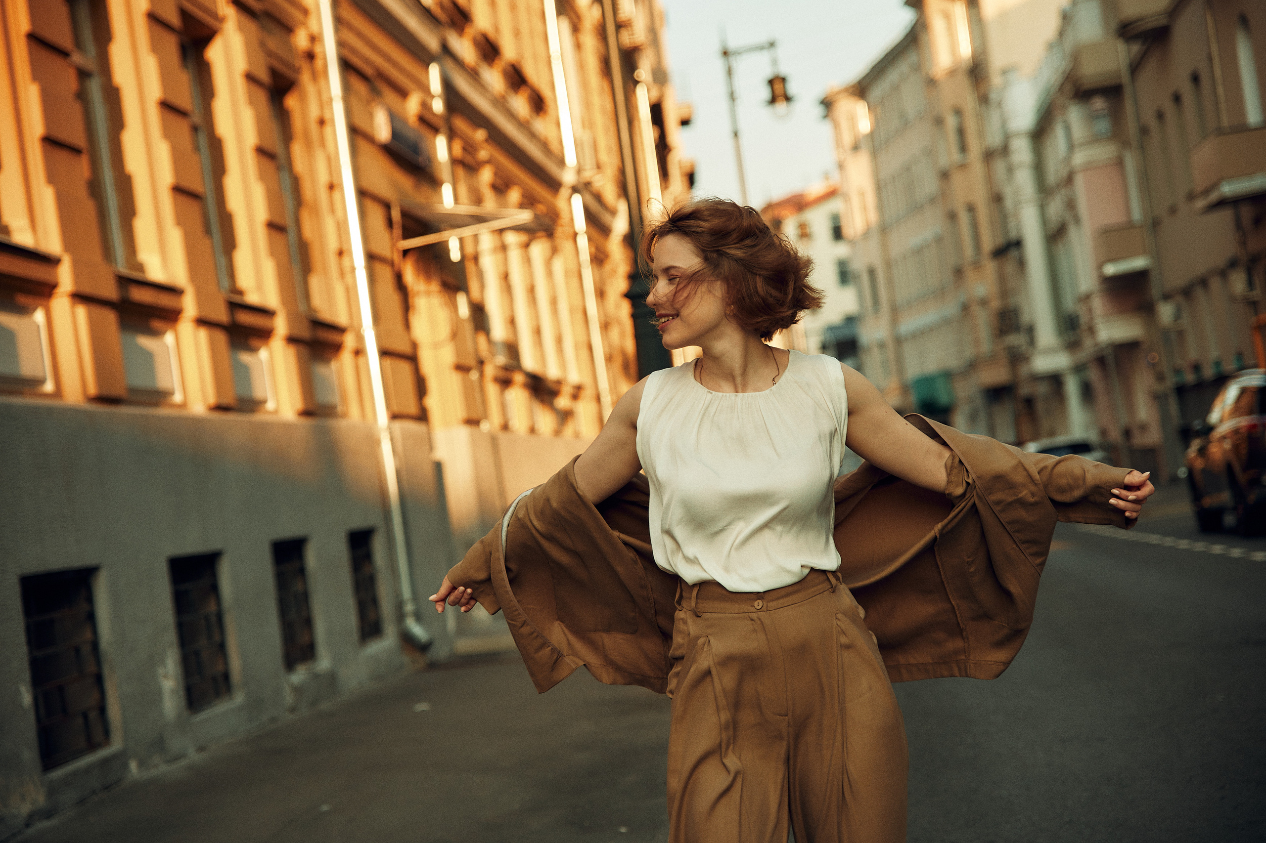 девушка в городе летом фотосессия