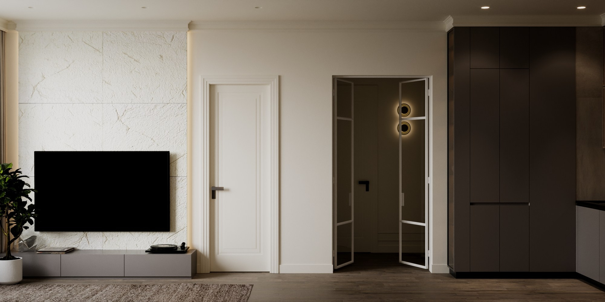 ЖК Событие кухня — гостиная. Визуализатор Векшина Елена