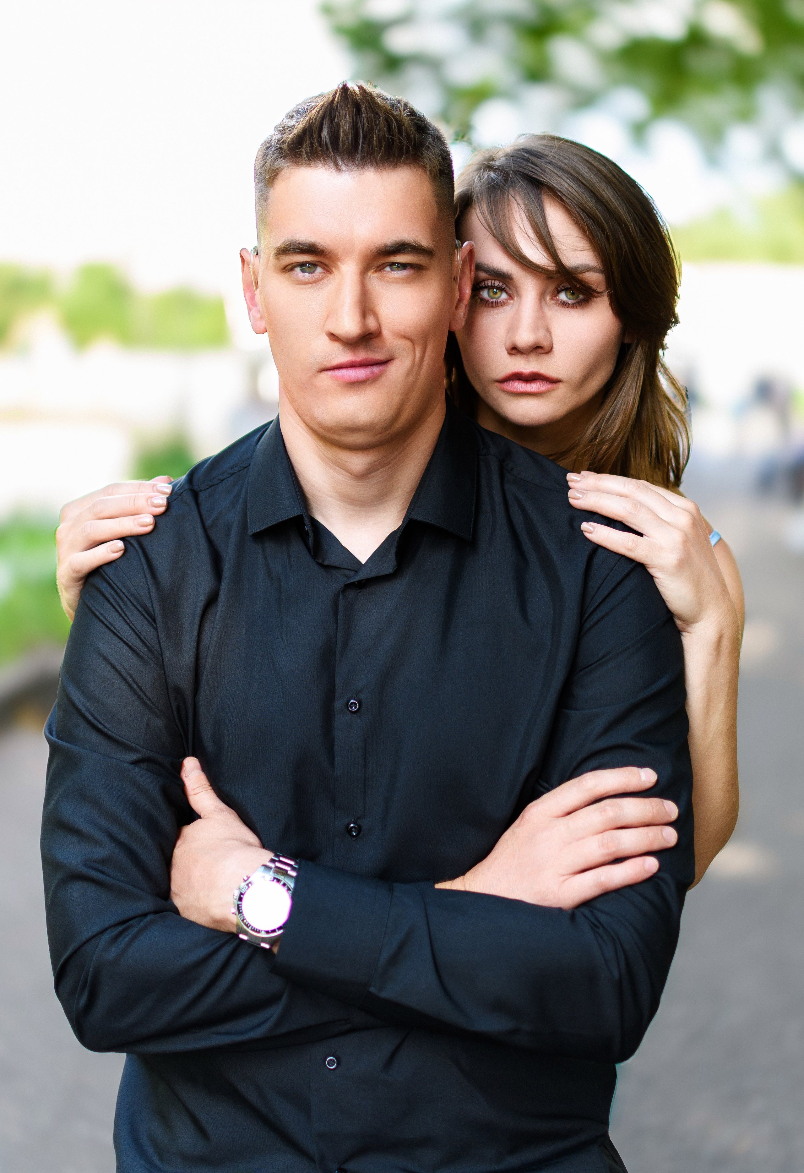 Фото идеи для фотосессии девушки и парня на улице в Москве