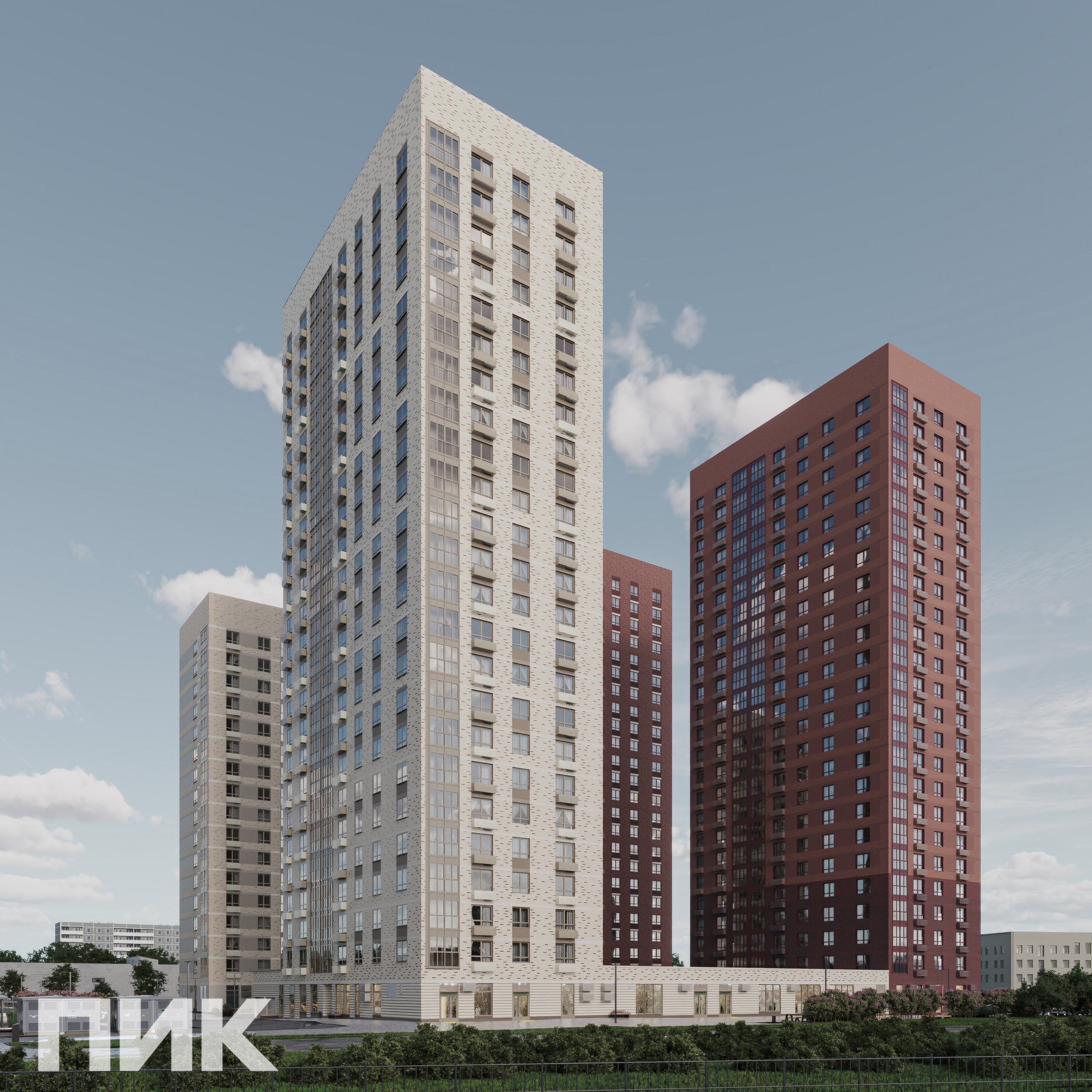 ЖК Гольяново 2.2, Москва. 3D визуализация интерьера и архитектурной среды