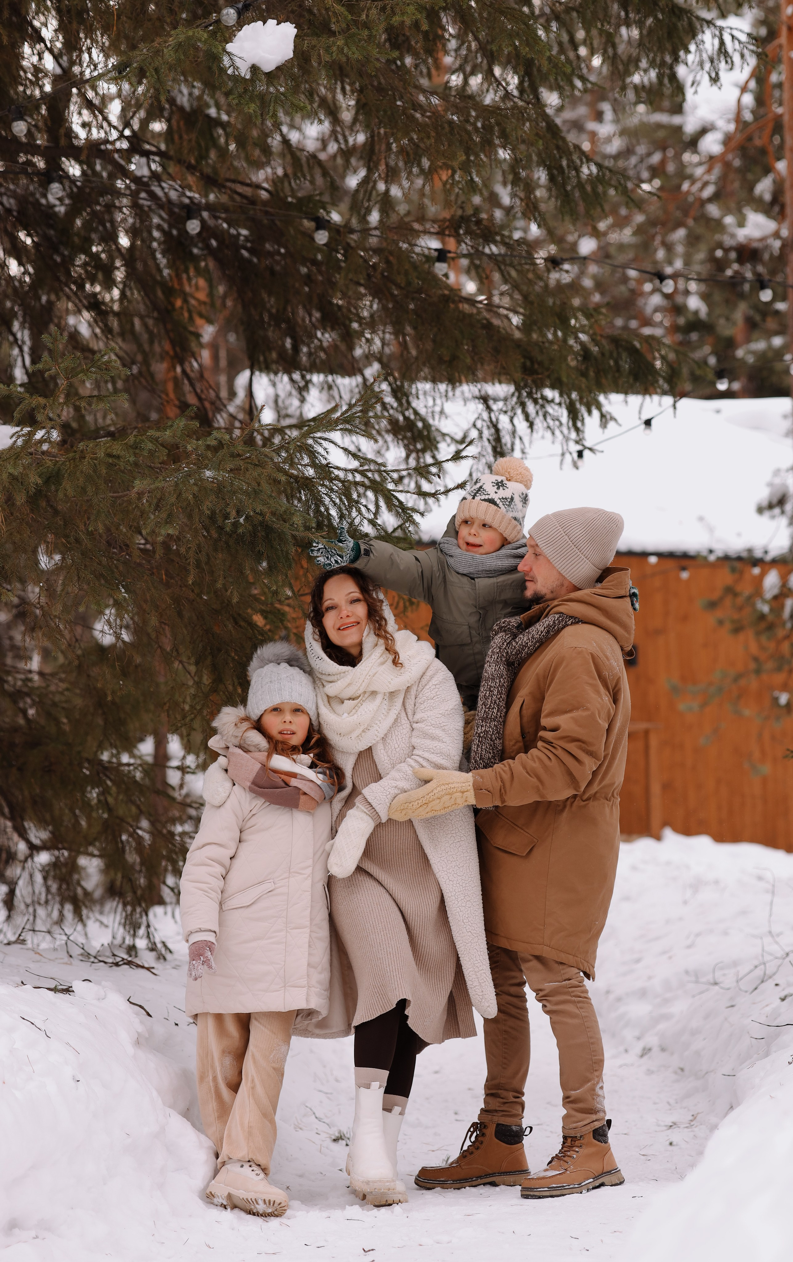 Семья, домик, зима. Marina Shakirova Photography