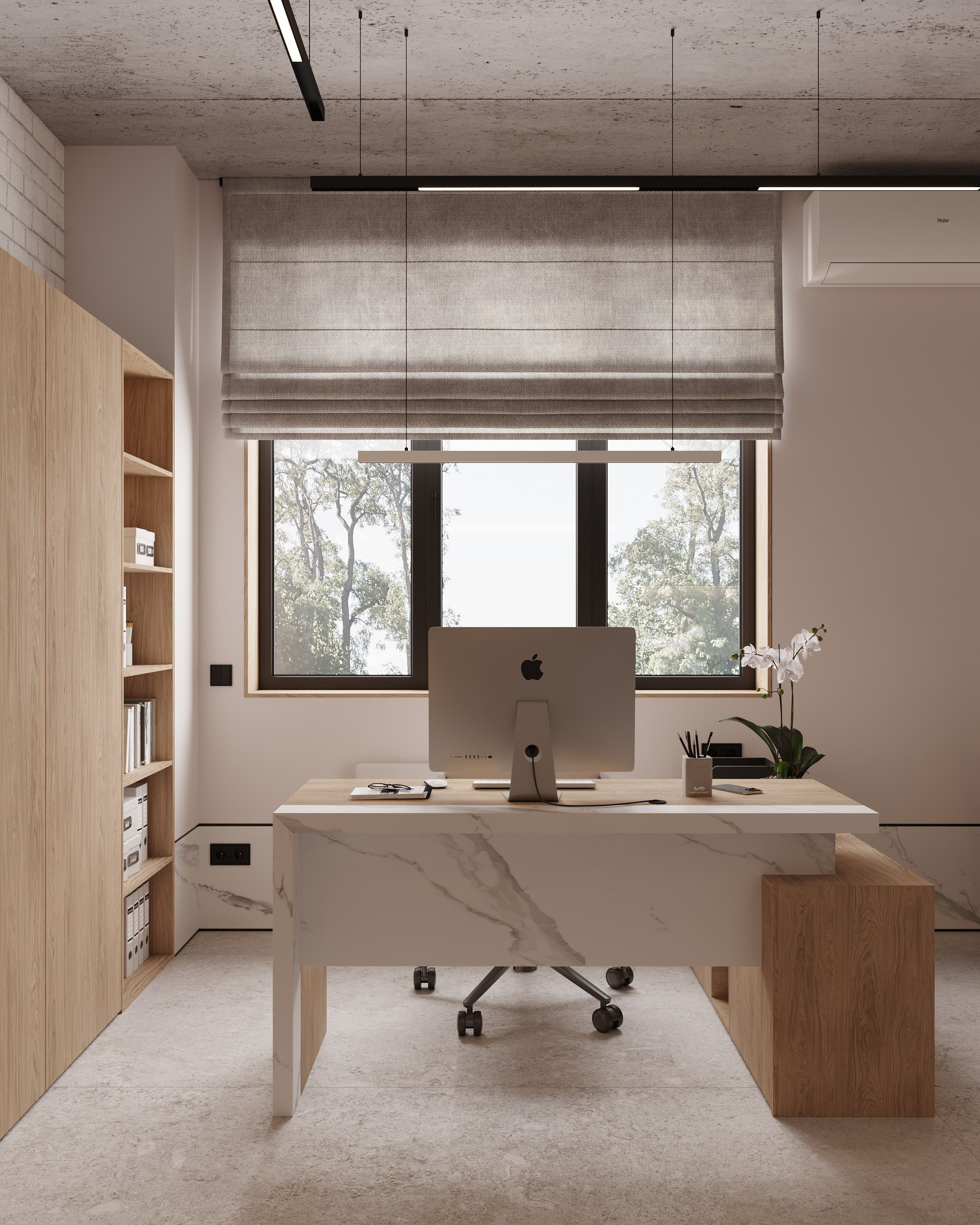 Офис компании «Мединвест». Дизайн интерьера, 3D-визуализация Владивосток