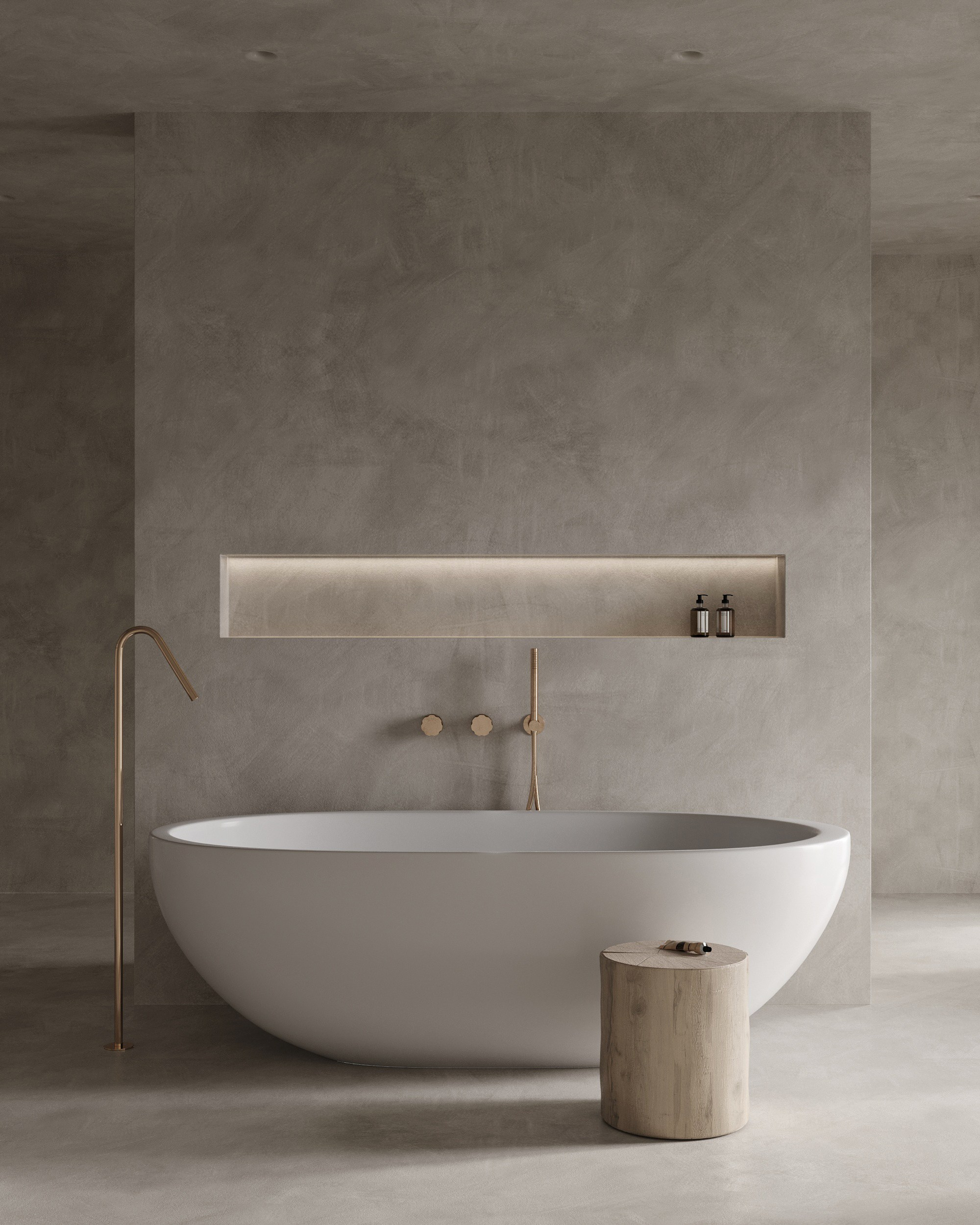 House on the coast. Interior visualization