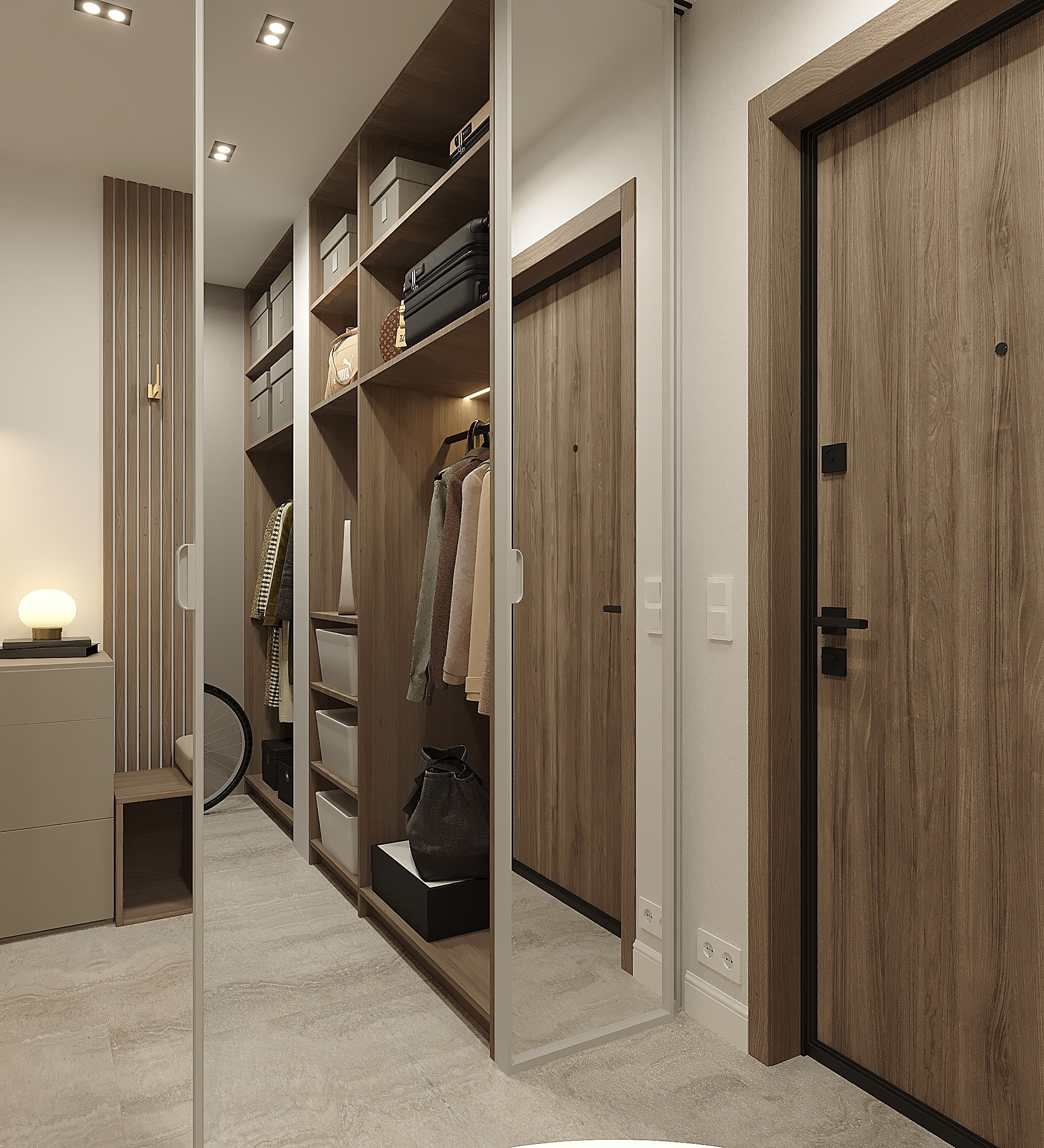 Современная квартира с элементами джапанди. Lina architector | Дизайн интерьера