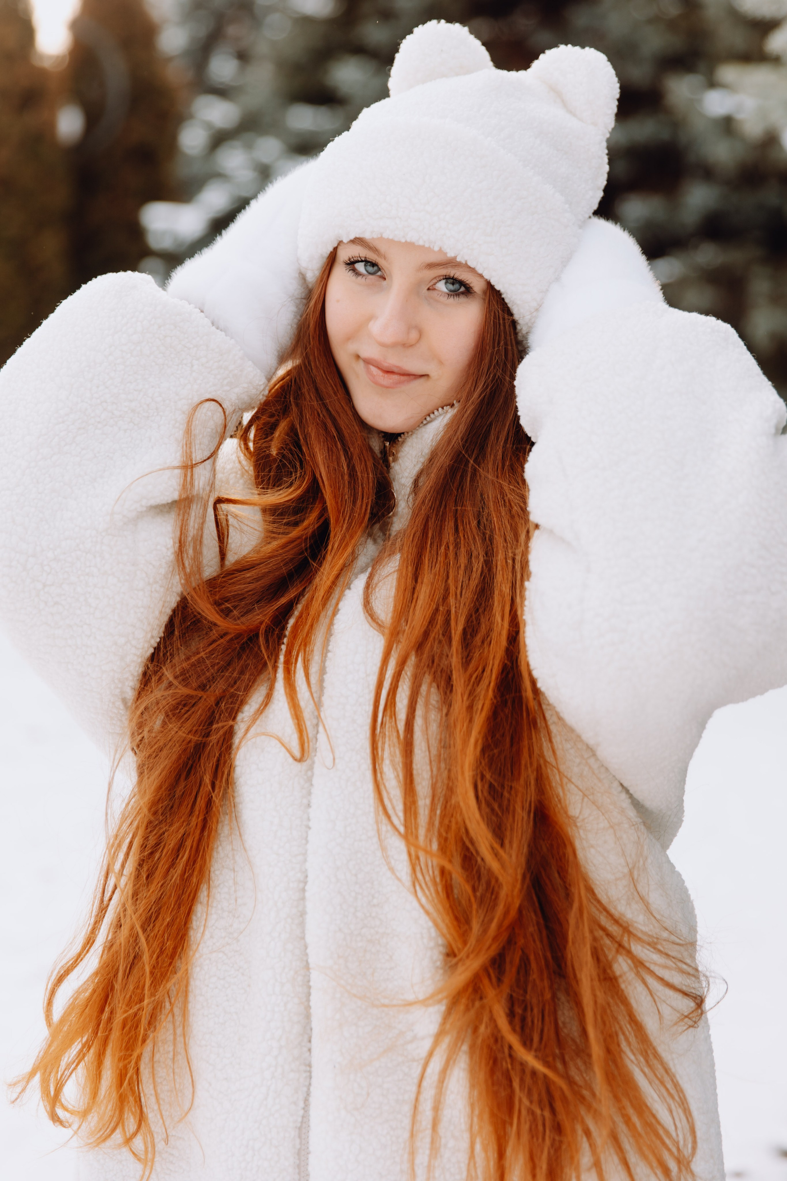 Индивидуальный портрет зимой для выпускника 