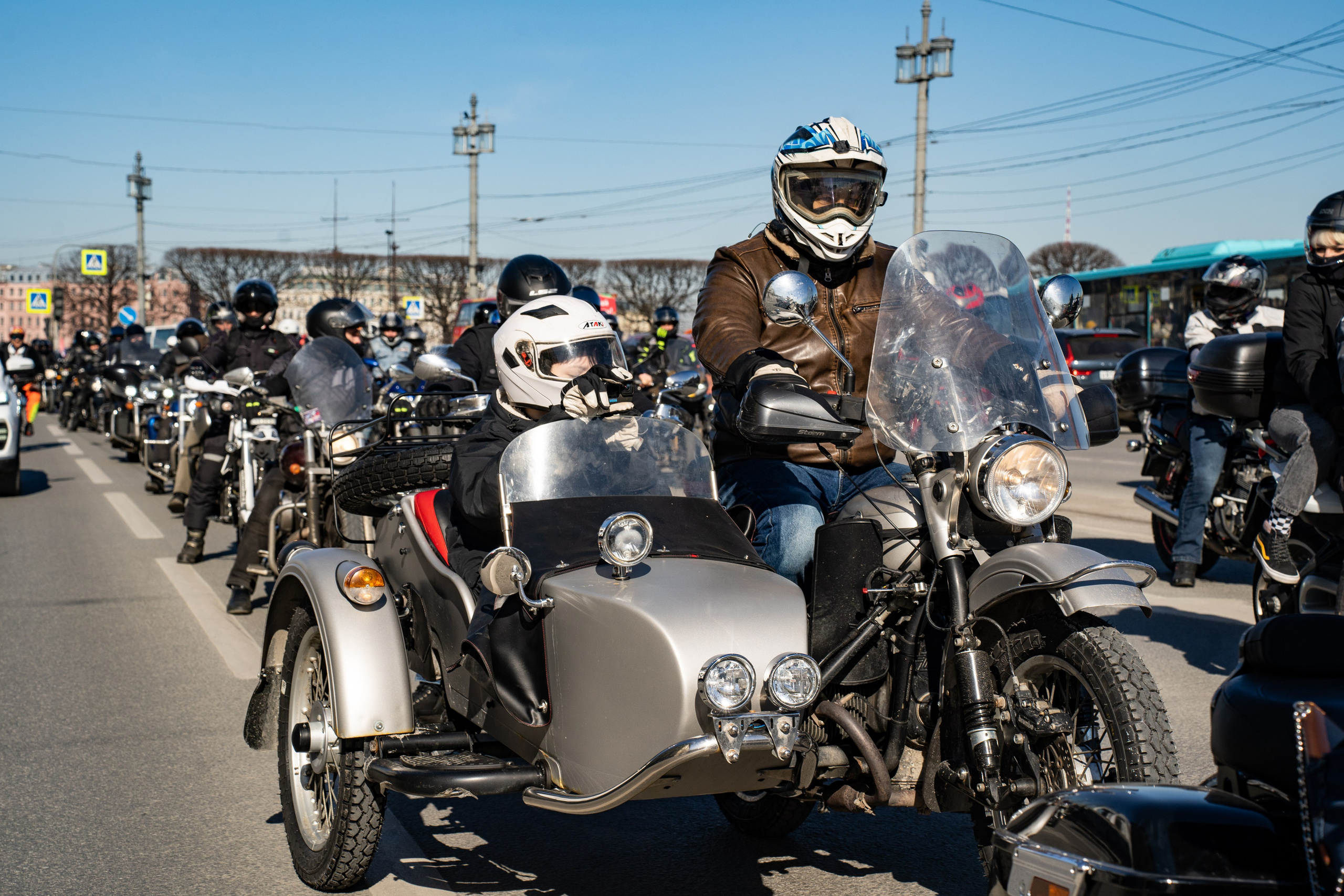 Весенний прохват мотоклуба Normans Riders MC. Концертный и репортажный фотограф в Санкт-Петербурге Слава Пахомов