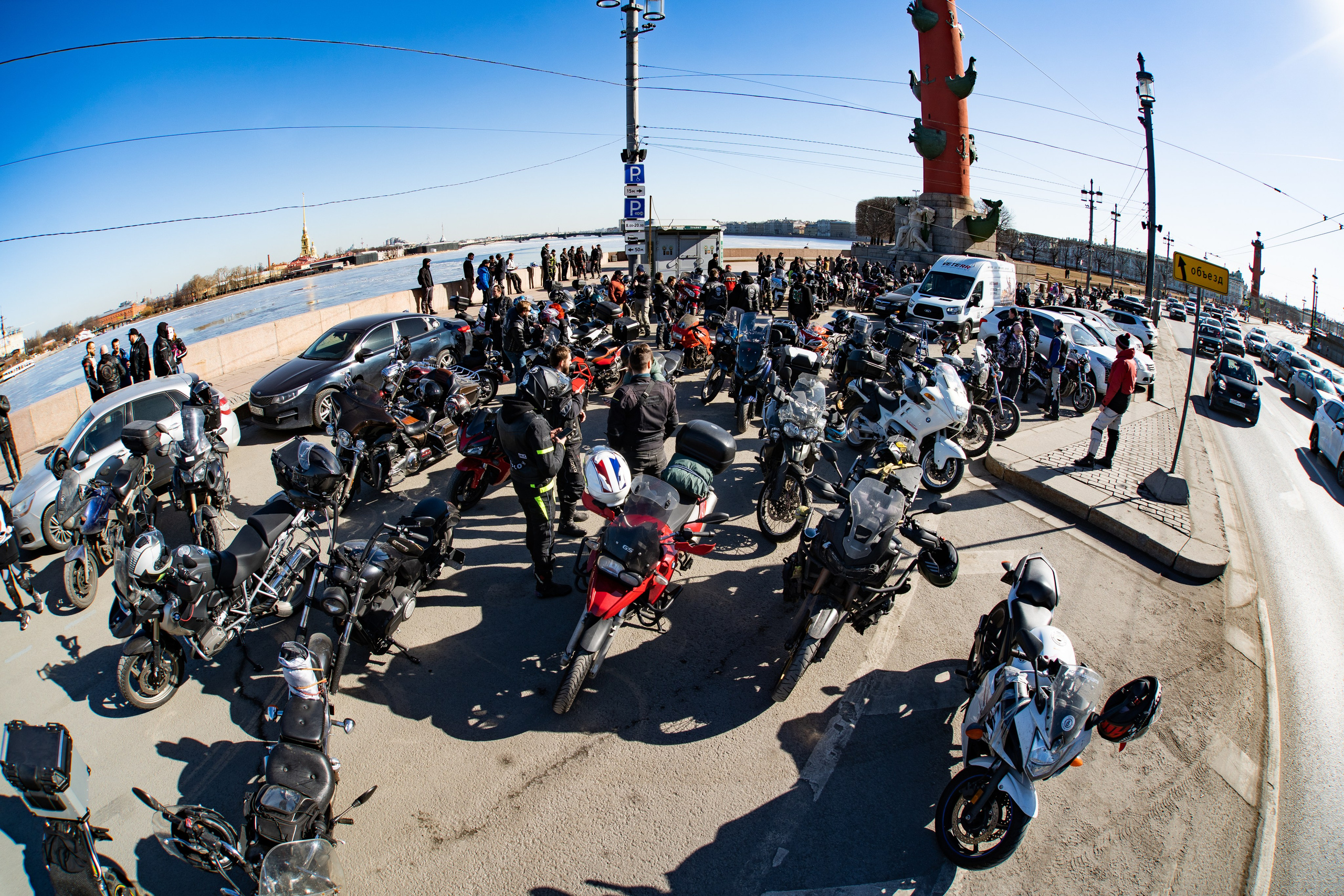 Весенний прохват мотоклуба Normans Riders MC. Концертный и репортажный фотограф в Санкт-Петербурге Слава Пахомов