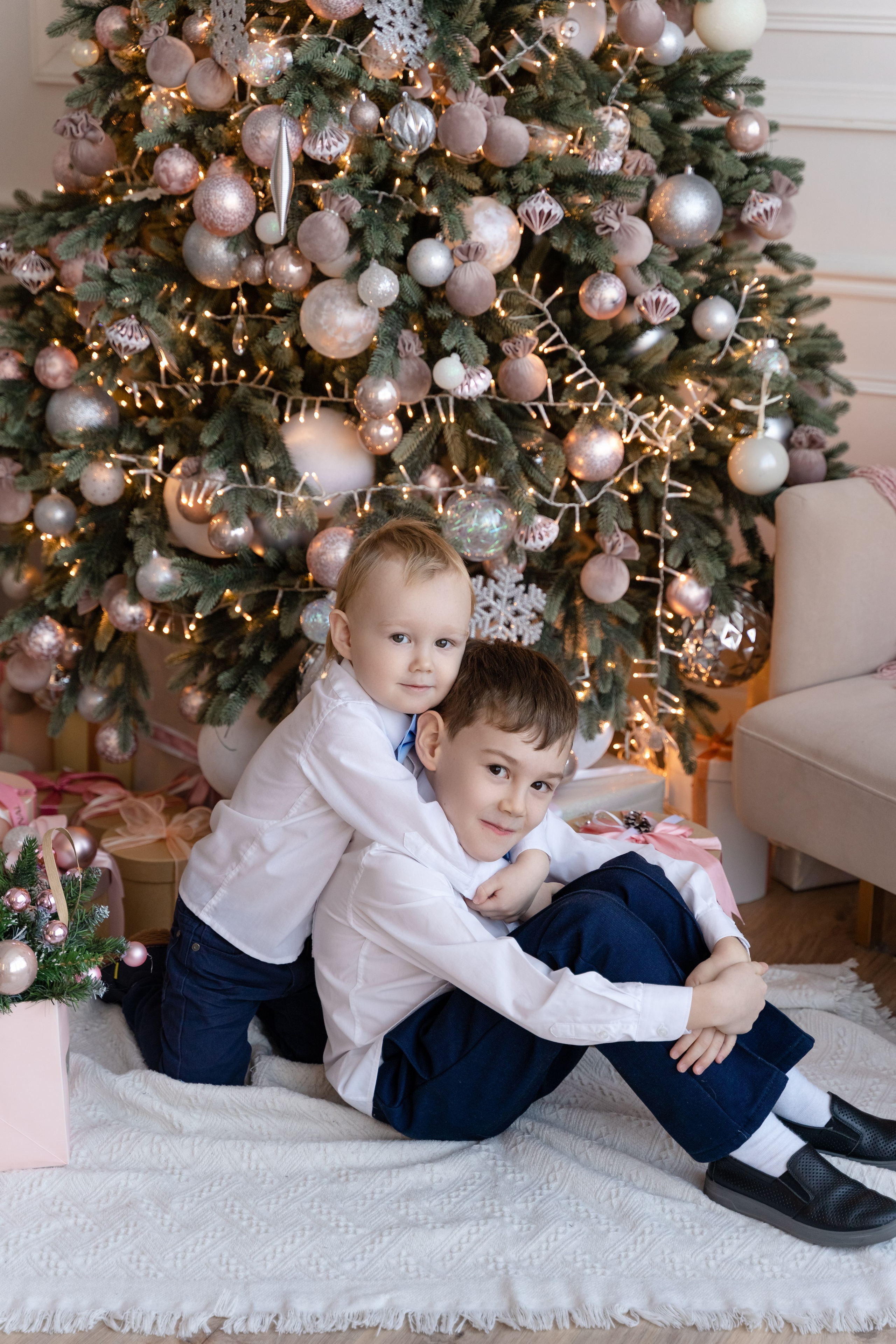 Новогодняя фотосессия для чудесной семьи. Свадебный и семейный фотограф в Санкт-Петербурге Олеся Еремеева