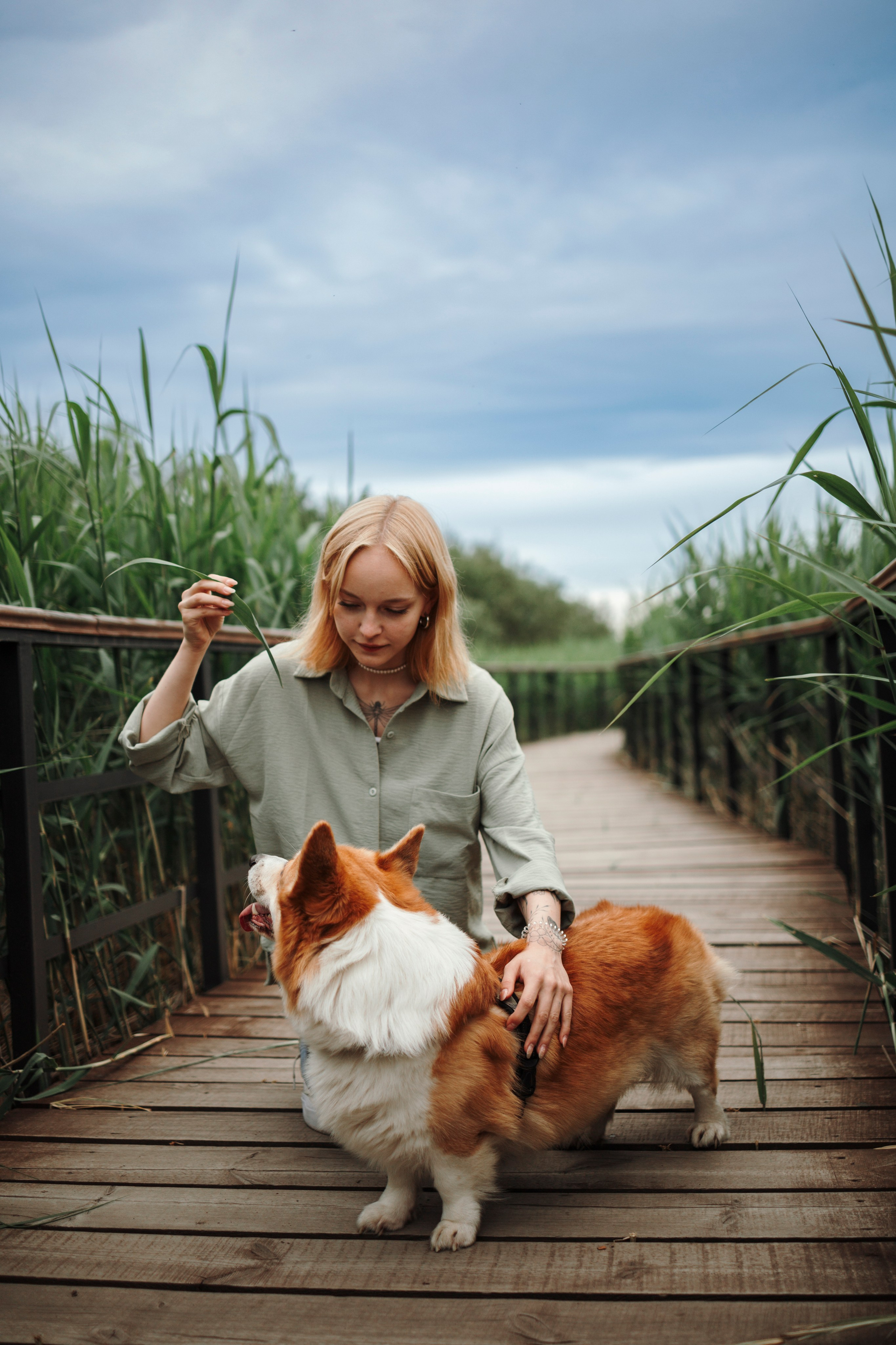 Даша и корги Рудик. Фотограф-анималист в Санкт-Петеребурге Титова Алиса