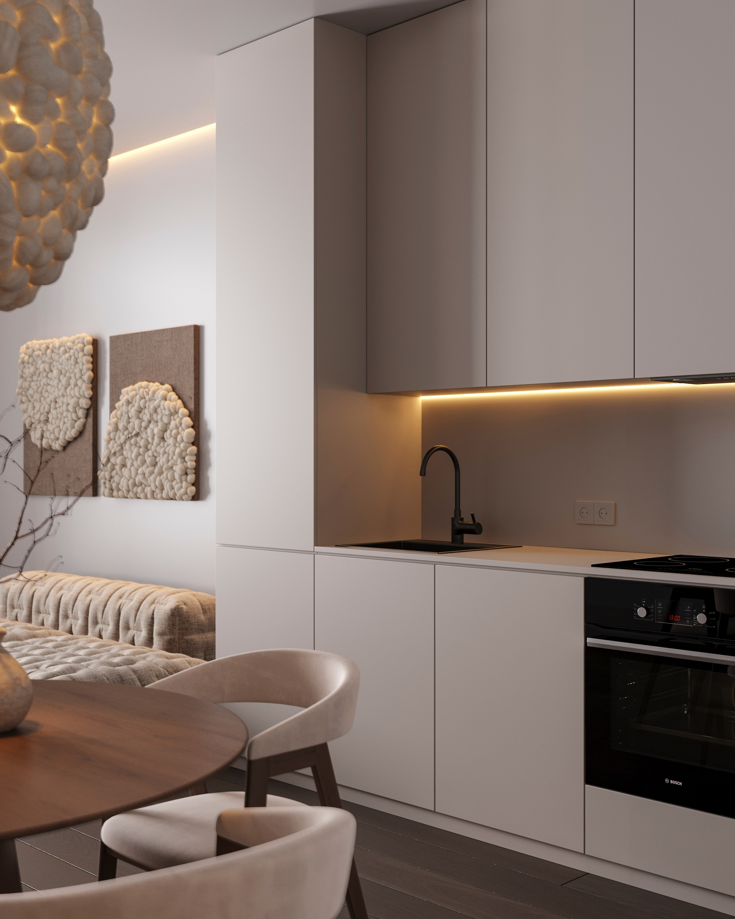 CLOUD MINIMAL | DESIGNER ANNE KIREEVA. Interior Visualization by Valerie Stetyukevich