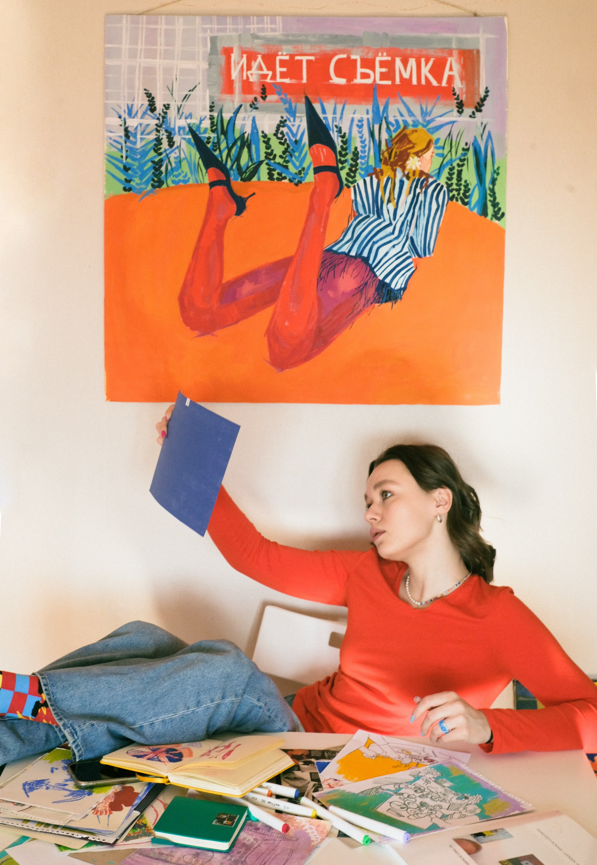 Съемка в квартире художницы. Фотограф Полина Гольдис