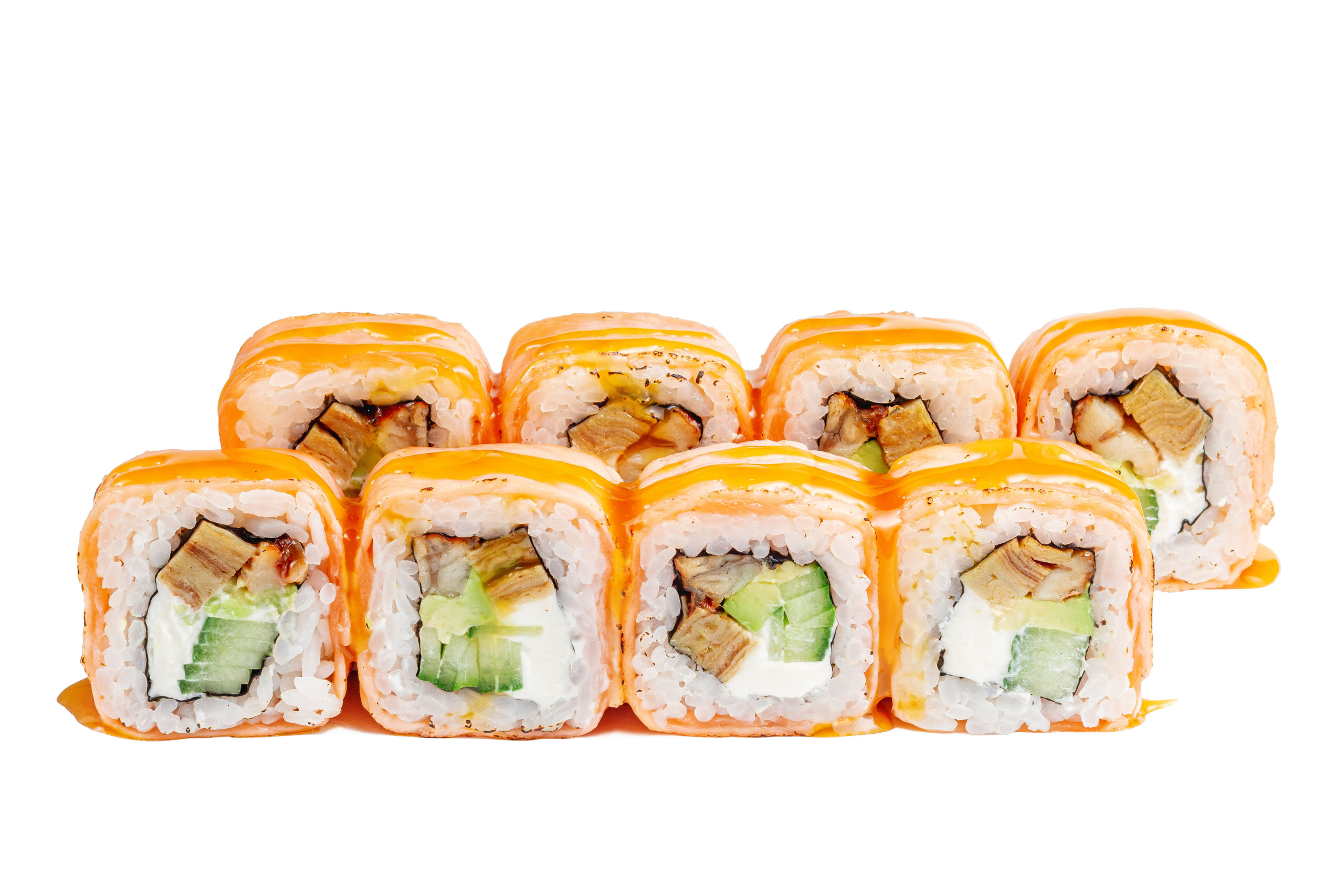 роллы, филадельфия, суши, роллы филадельфия на белом изолированном фоне