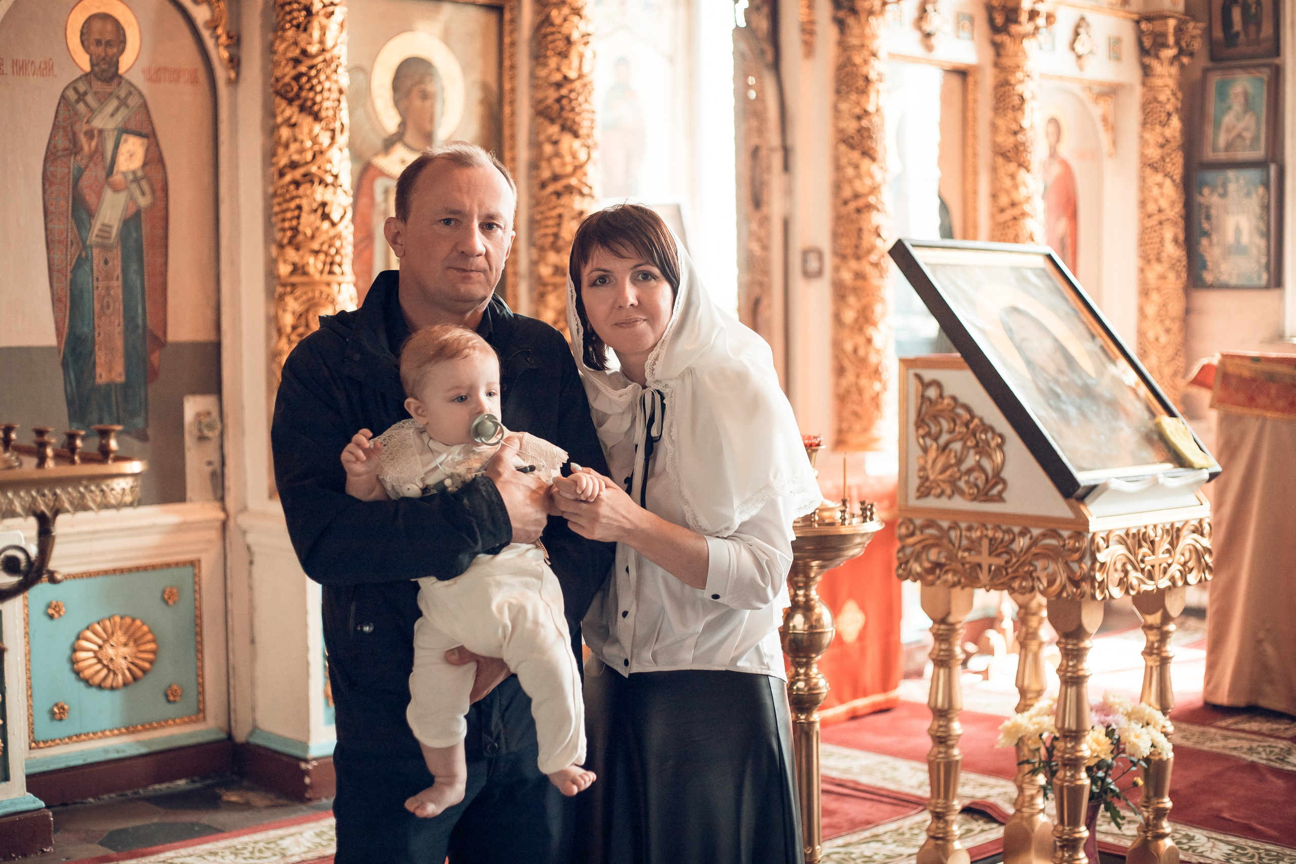 Таинство Крещения Ивана. Борисо-Глебский кафедральный собор. Семейный фотограф в Рязани и Рязанской области