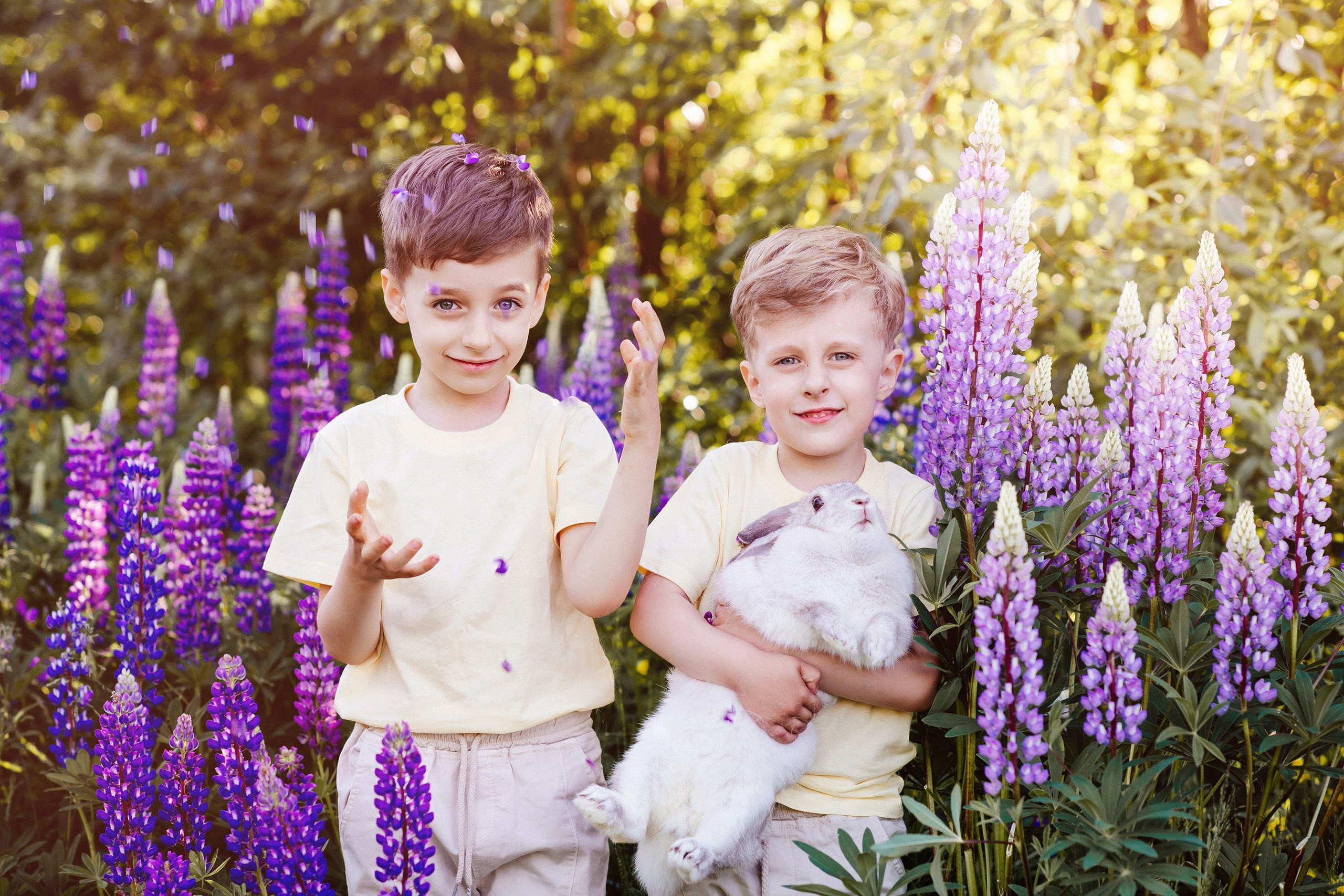 Люпины. Всей семьей. Семейный и Свадебный фотограф. Санкт-Петербург. Пушкин