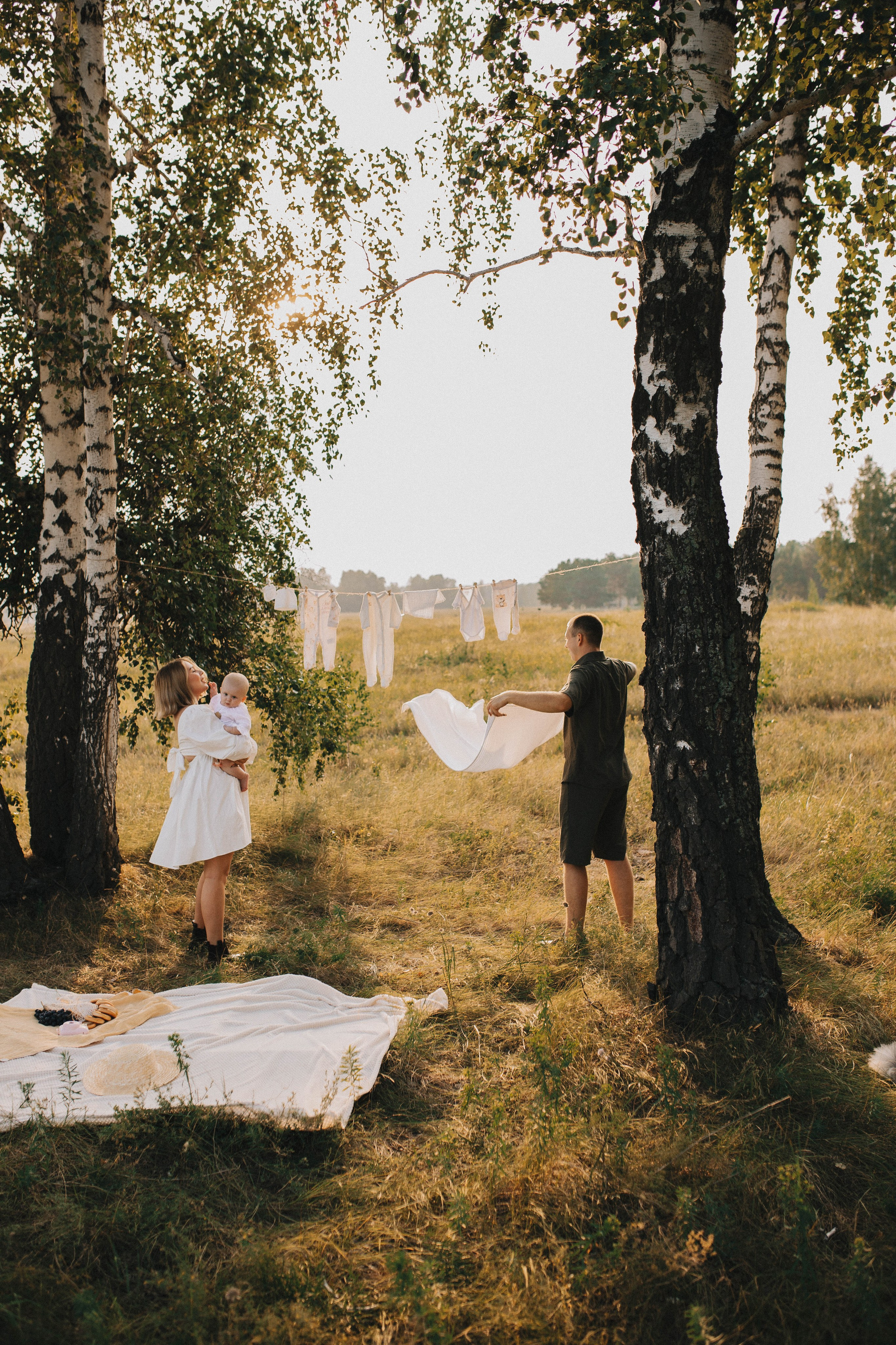 Семейный вечер в деревне. Свадебный фотограф Новосибирск