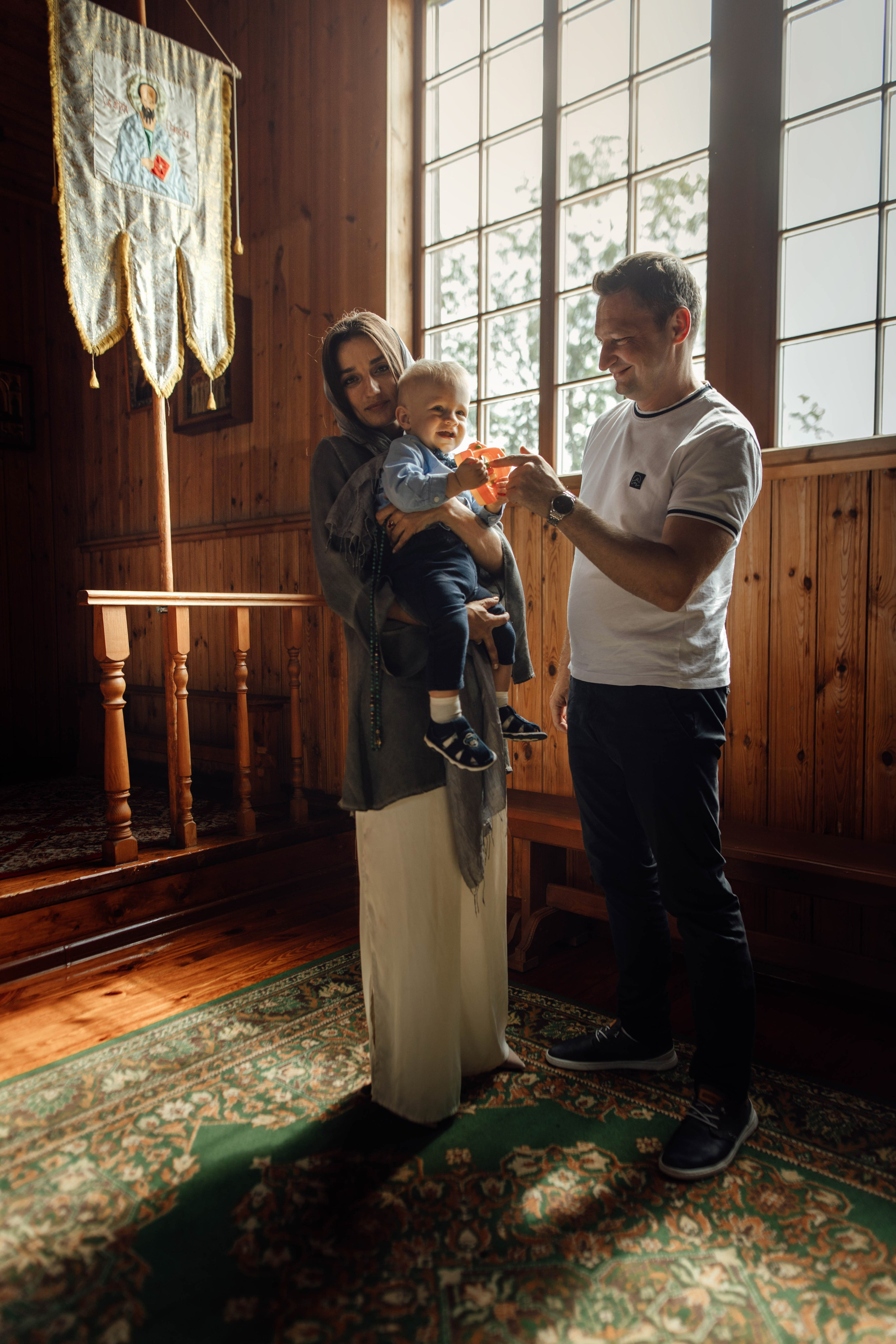 Крещение Тимофея, д. Киевец, храм Святой Троицы, август 2025