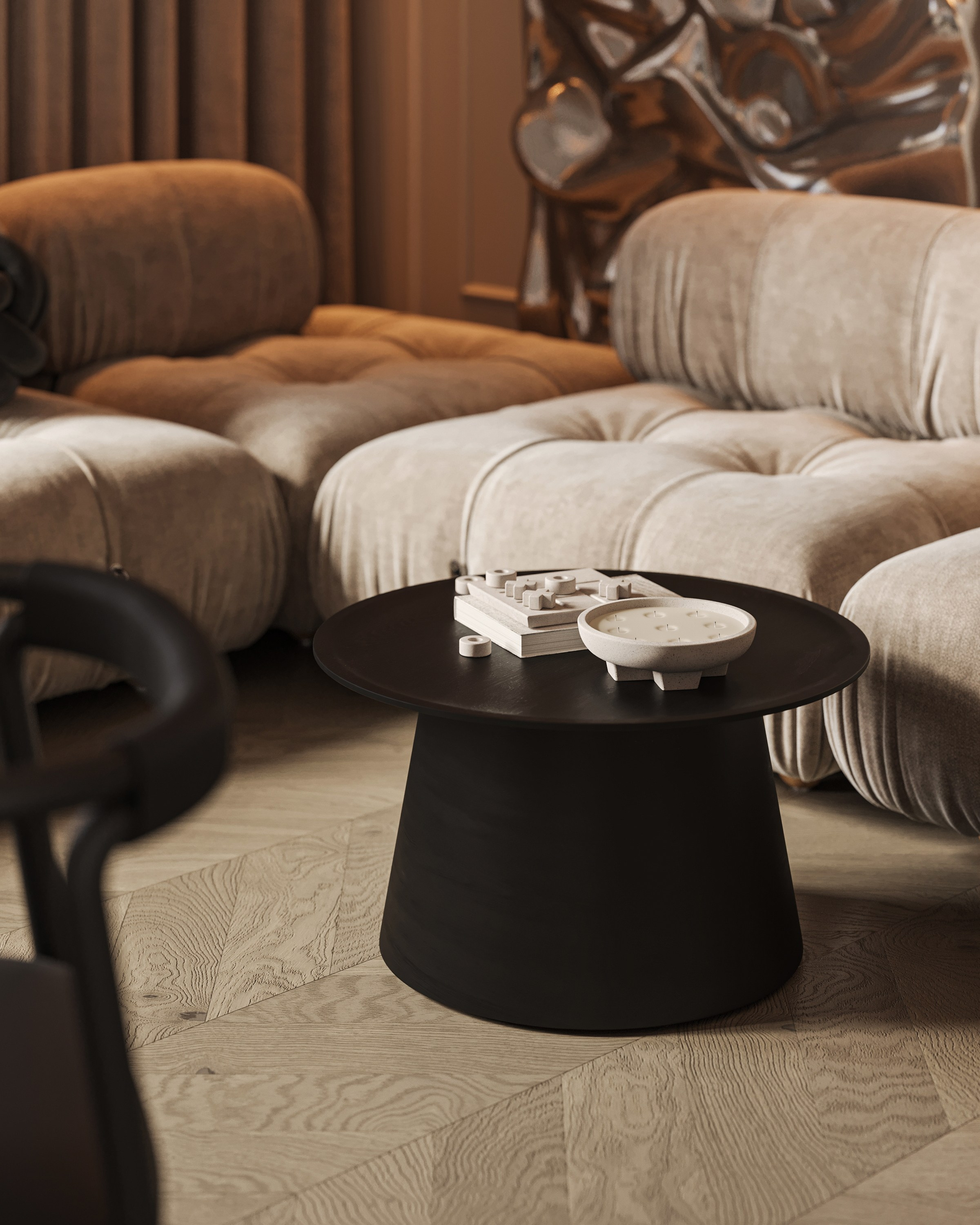 Кухня-гостиная ЖК «Континенталь». 3D визуализация интерьера Надежда Соколова