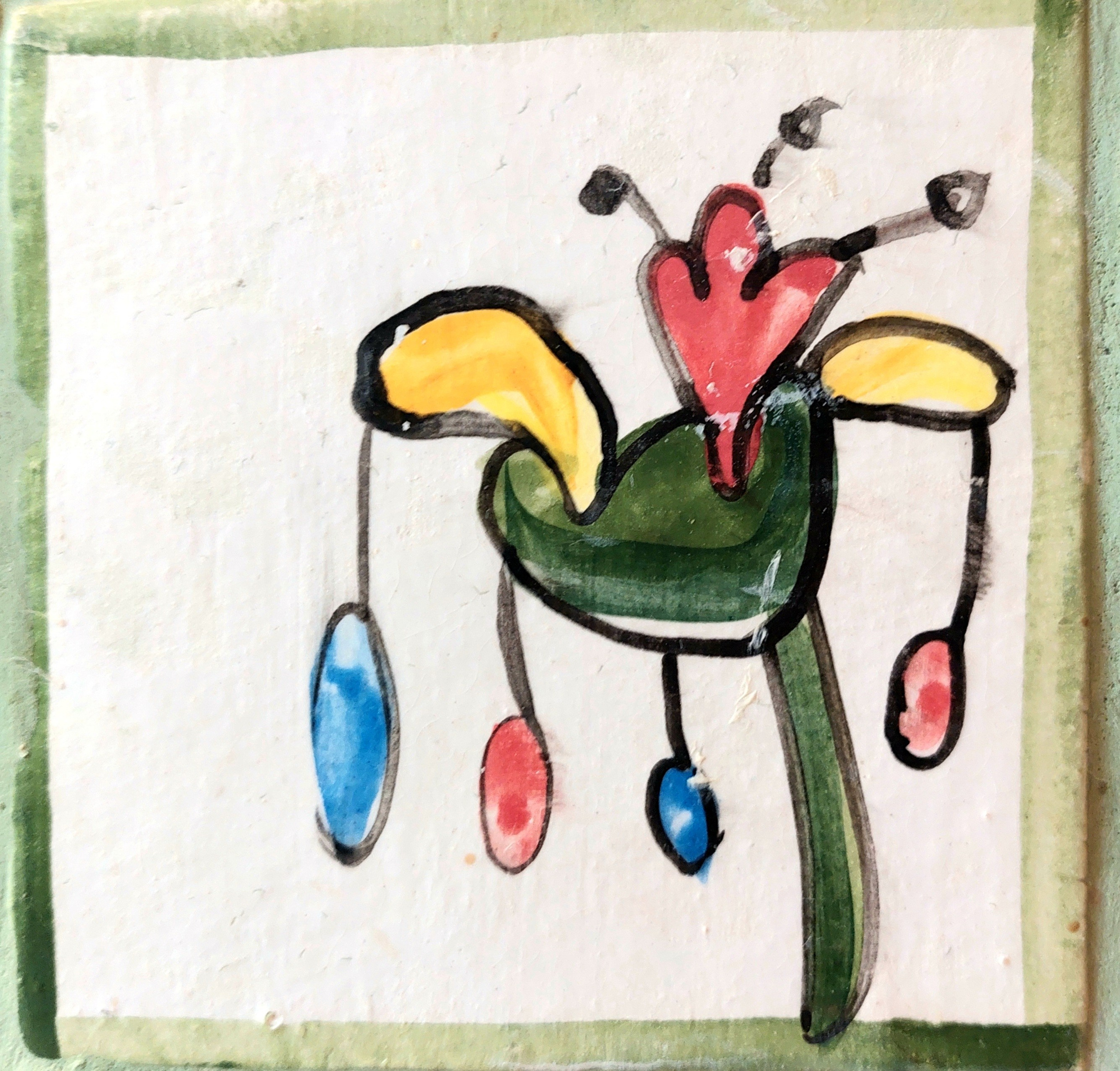 Много плиток-цветочков. Керамика с историей. Елена Рогалёва