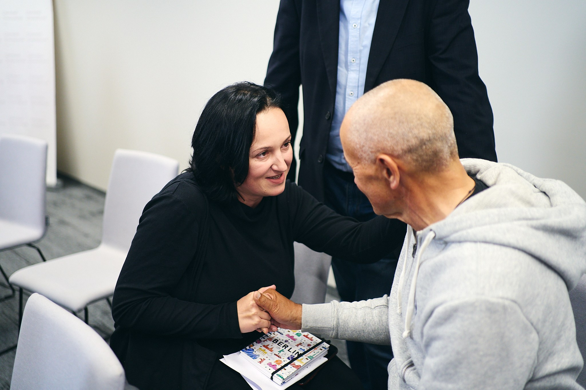 Press conference with Sviatlana Tsikhanouskaya and released political prisoners. Photographer in Vilnius