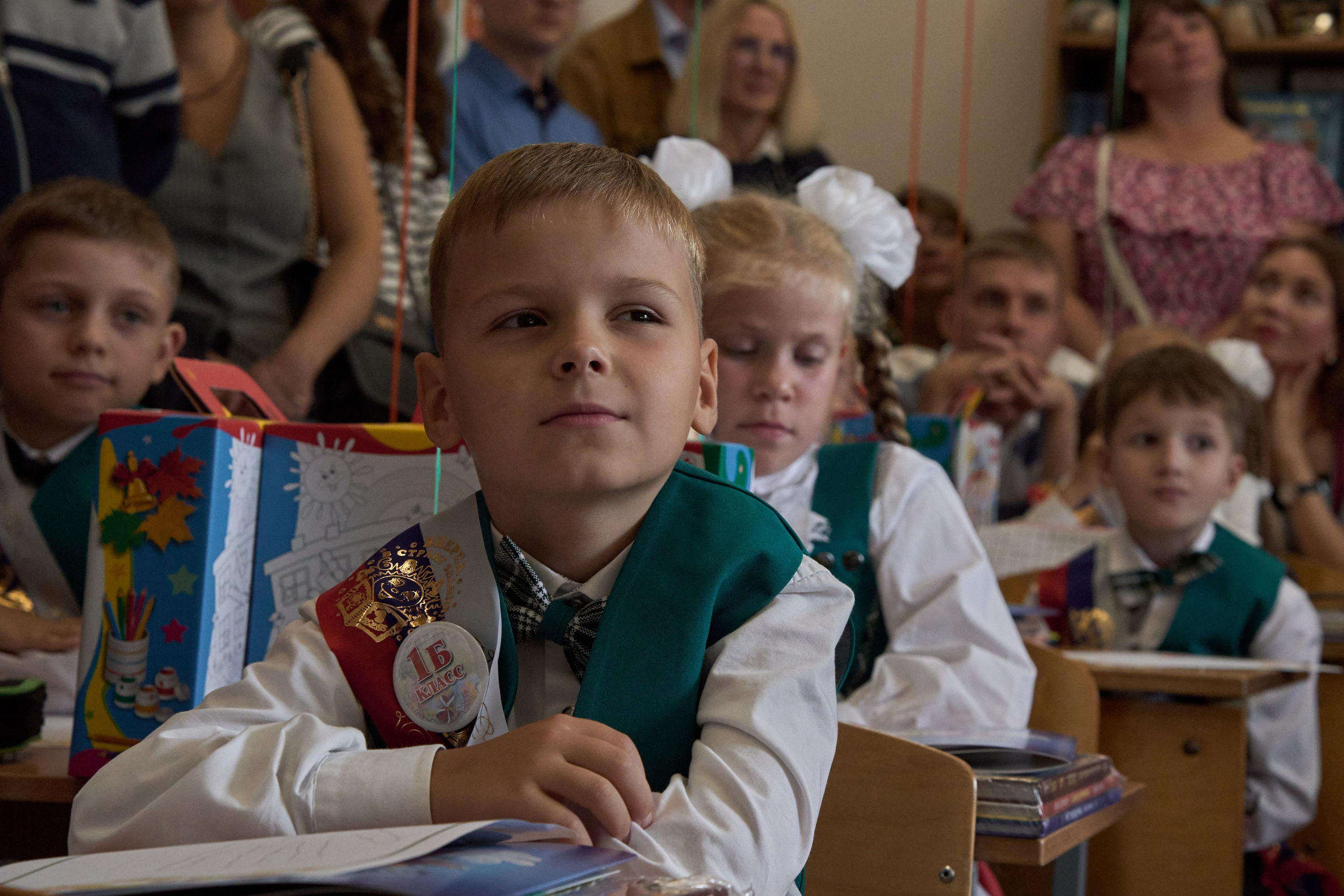 Школьная линейка. 1«Б». Фотограф в Санкт-Петербурге Настя Атом