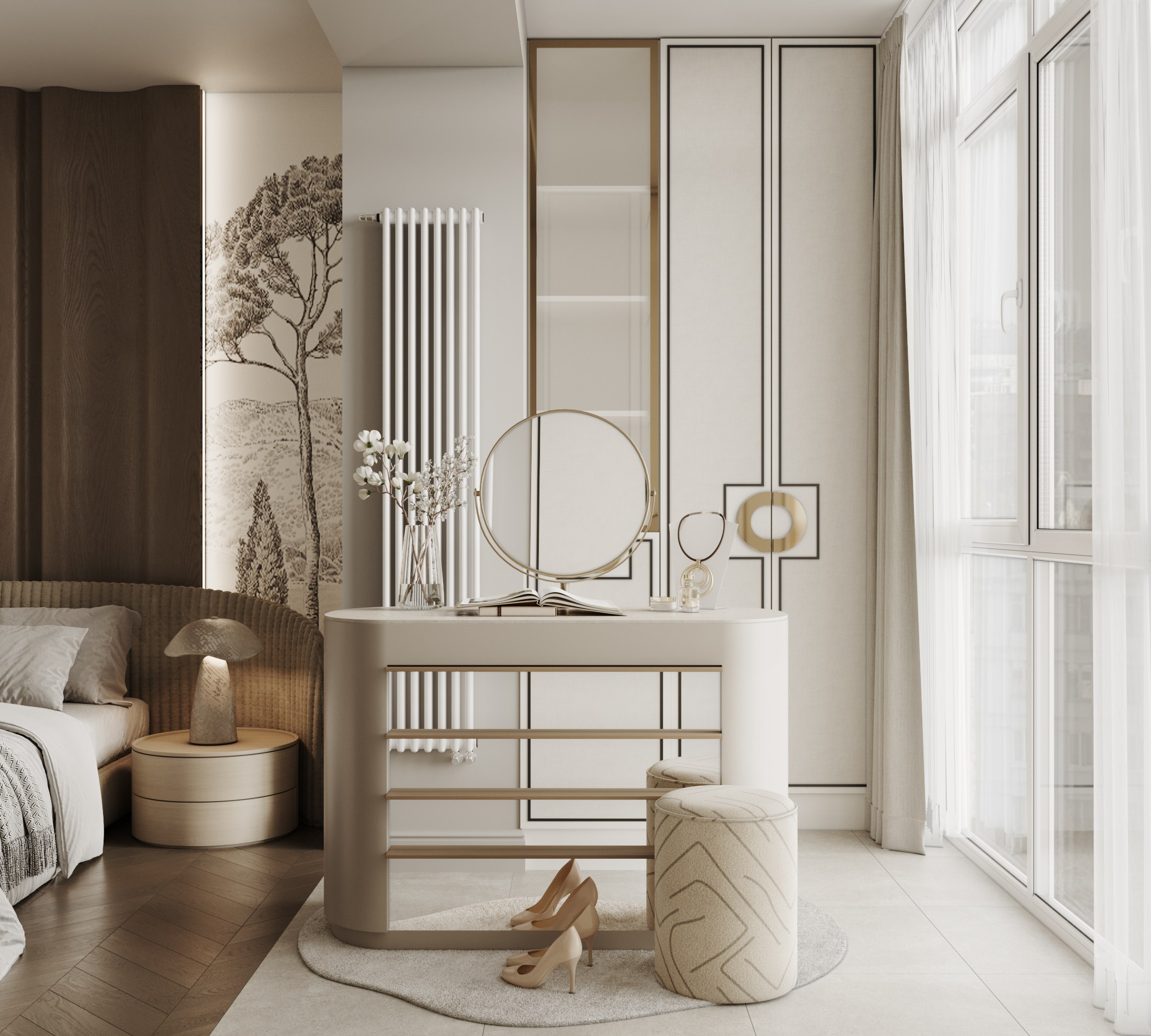 Спальня. Интерьерная 3D Визуализация